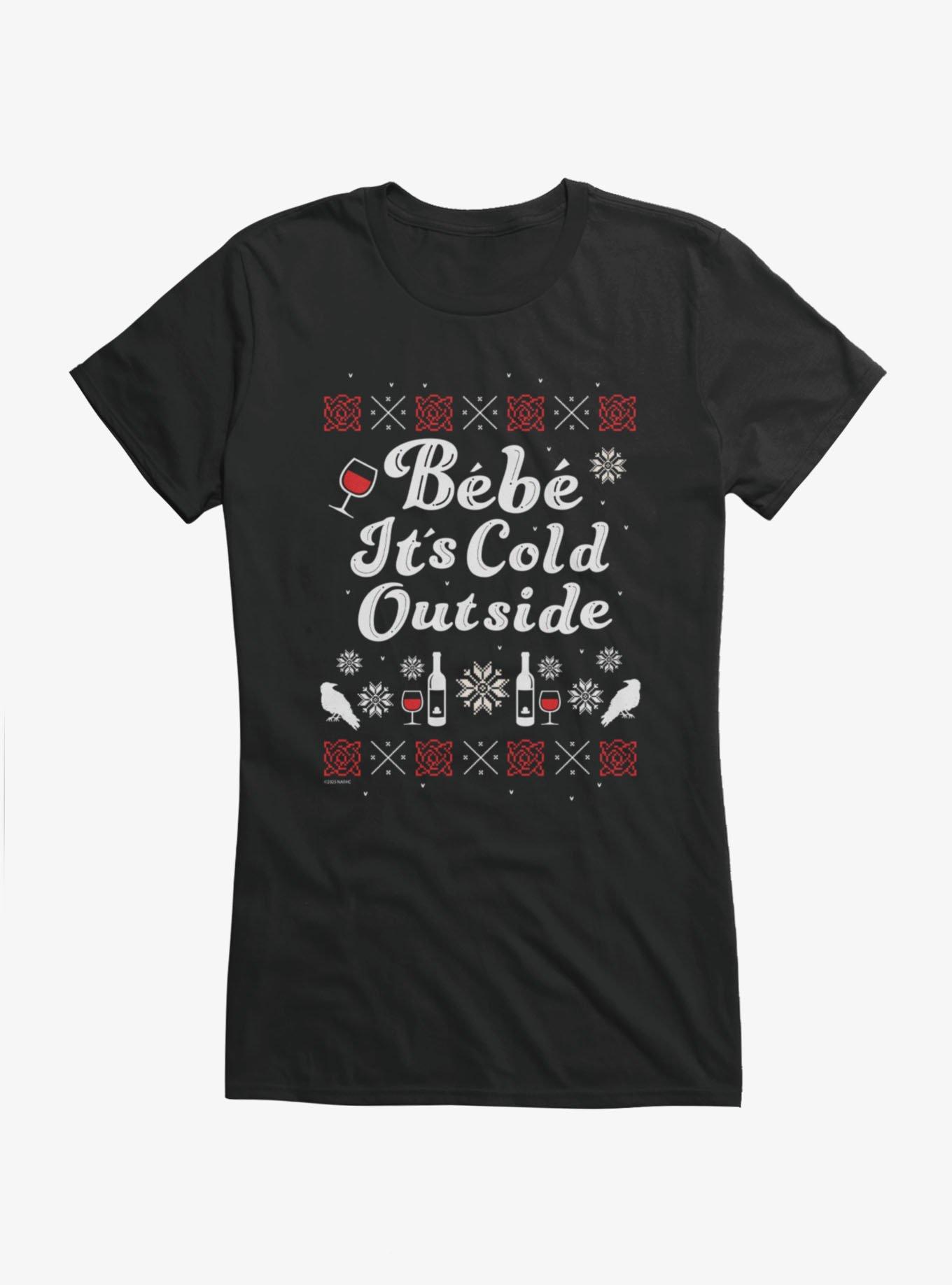 Schitt's Creek Bebe It's Cold Outside Ugly Christmas Sweater Pattern Girls T-Shirt, , hi-res