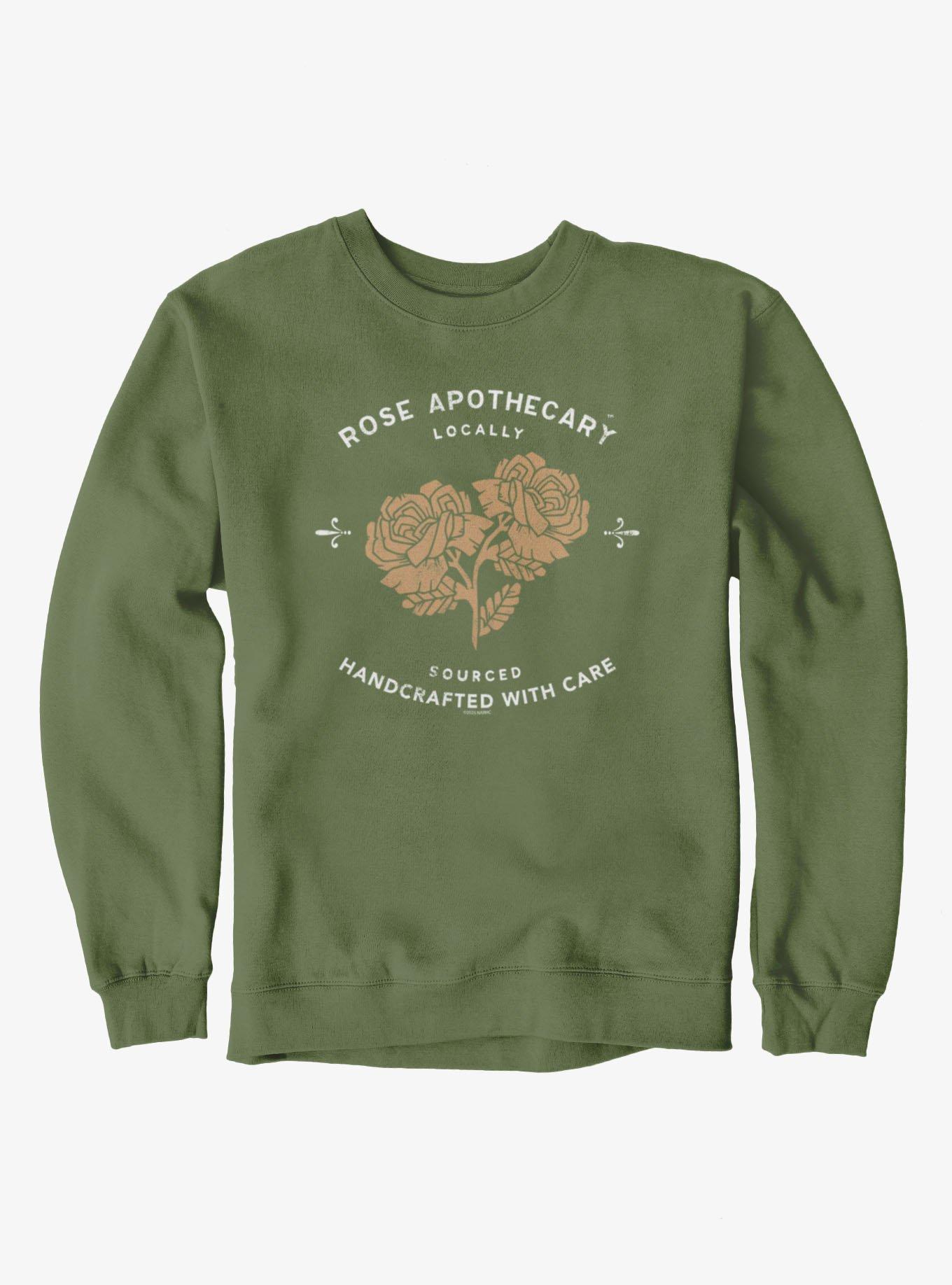 Schitt's Creek Rose Apothecary Crew Sweatshirt, MILITARY GREEN, hi-res