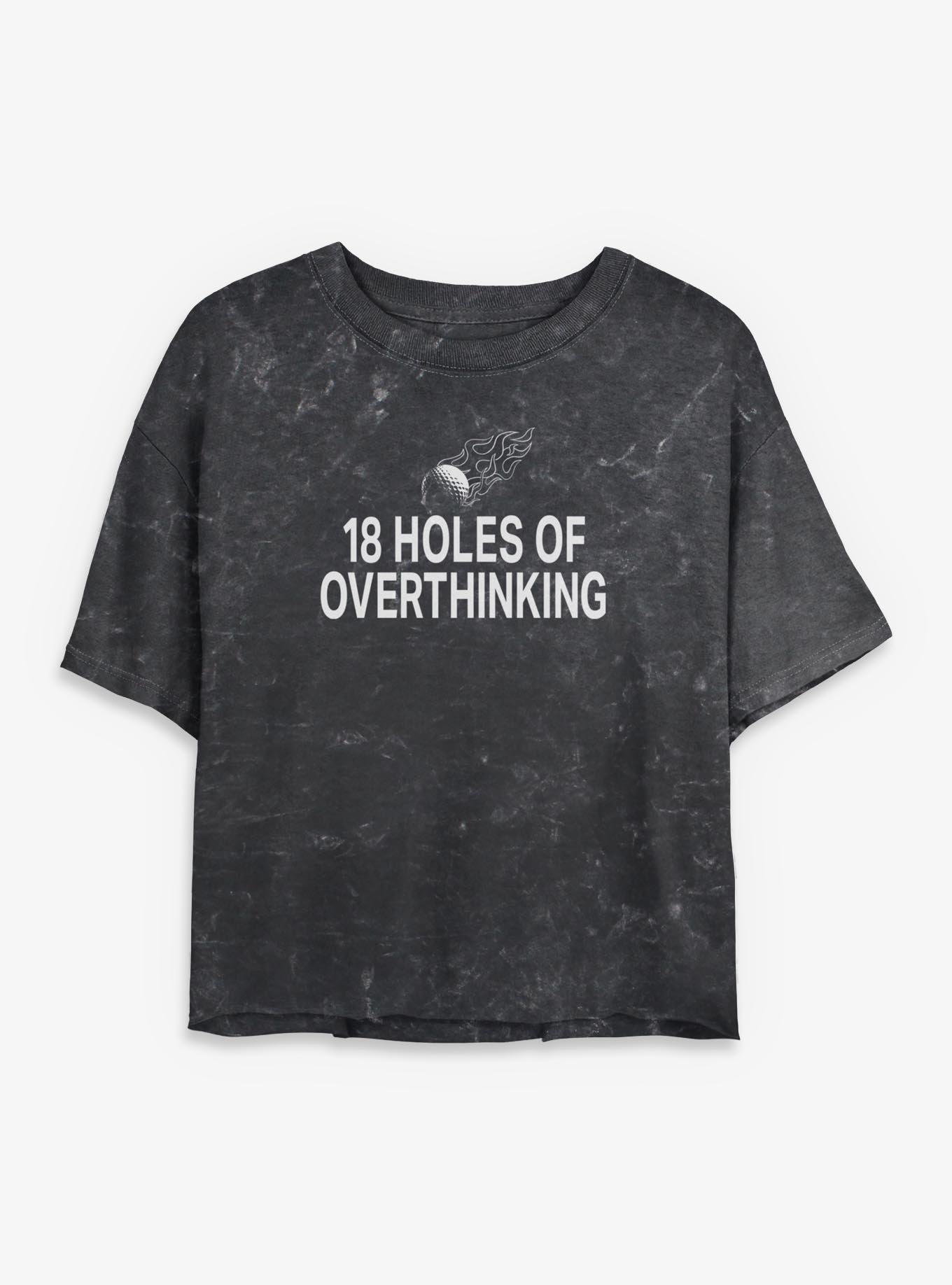18 Holes Of Overthinking Mineral Wash Girls Crop T-Shirt, , hi-res