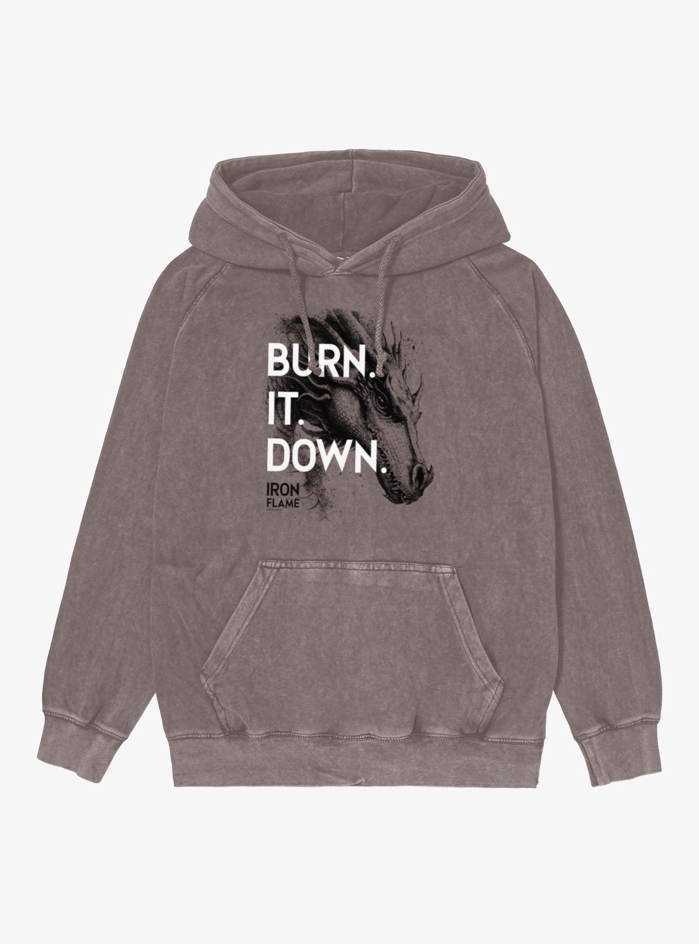 Fourth Wing Burn It Down Iron Flame Mineral Wash Hoodie Box Lunch Exclusive, , hi-res