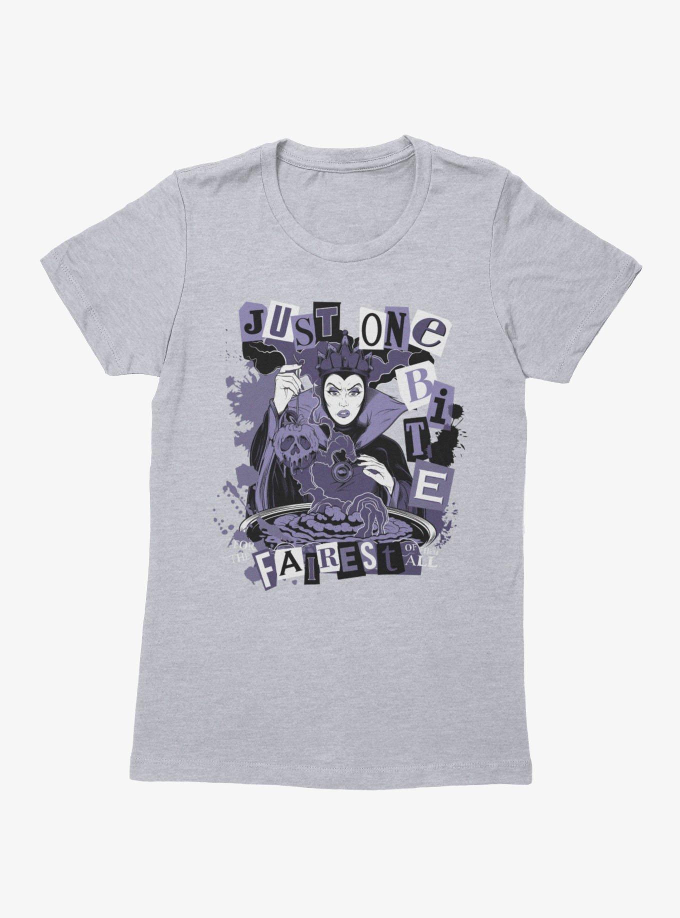 Disney Villains Snow White Evil Queen Just One Bite Block Letters Womens T-Shirt Box Lunch Exclusive, , hi-res