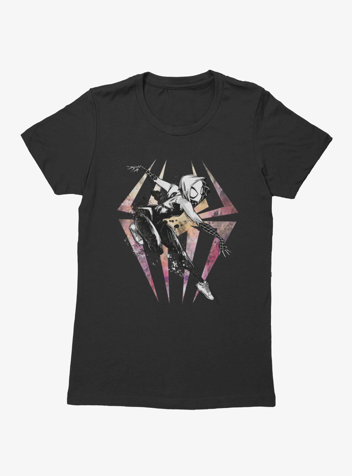 Marvel Spider Gwen Watercolor Logo Womens T-Shirt Box Lunch Exclusive, , hi-res