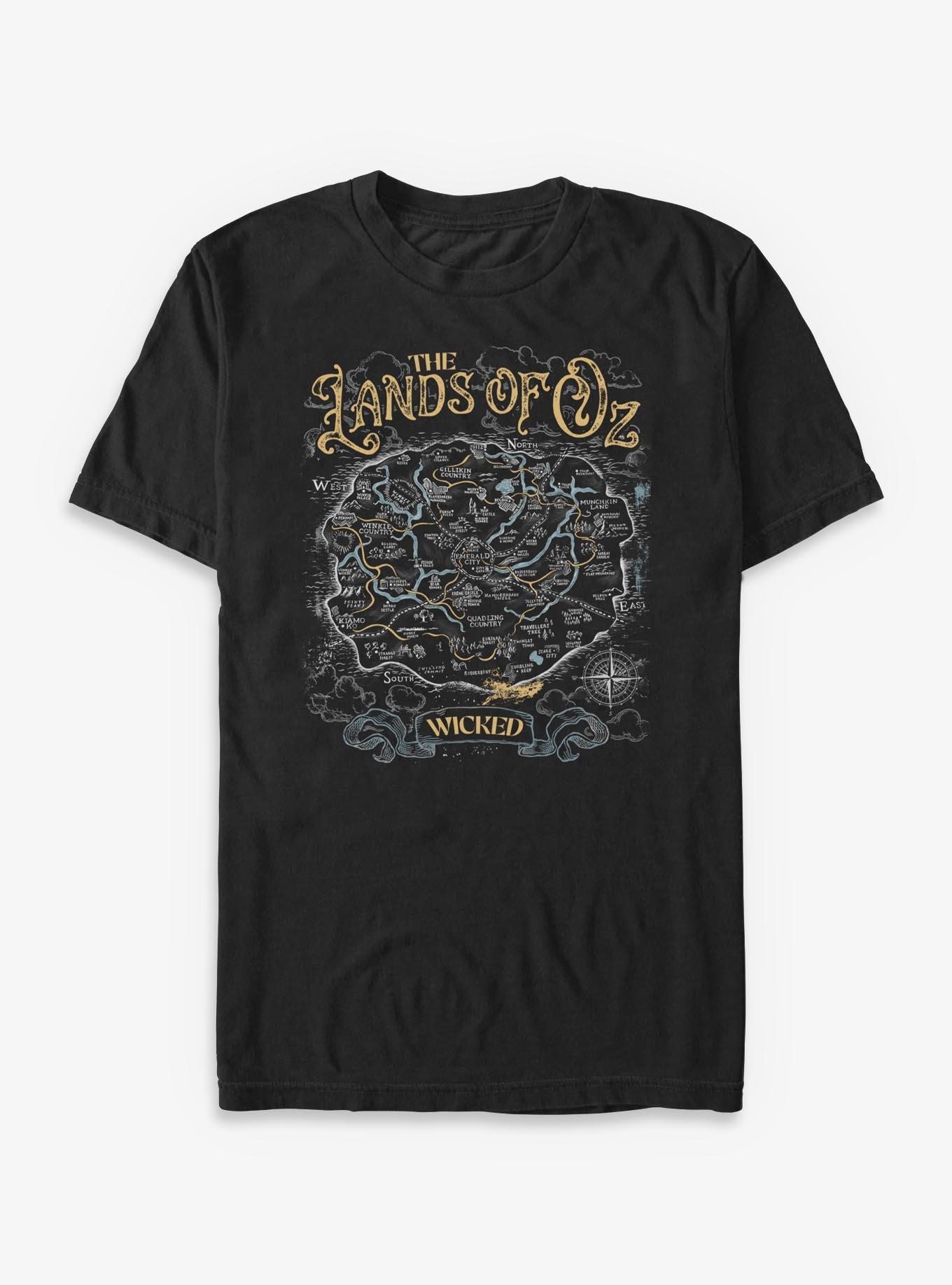 Wicked: For Good The Lands Of Oz Map Big & Tall T-Shirt, , hi-res