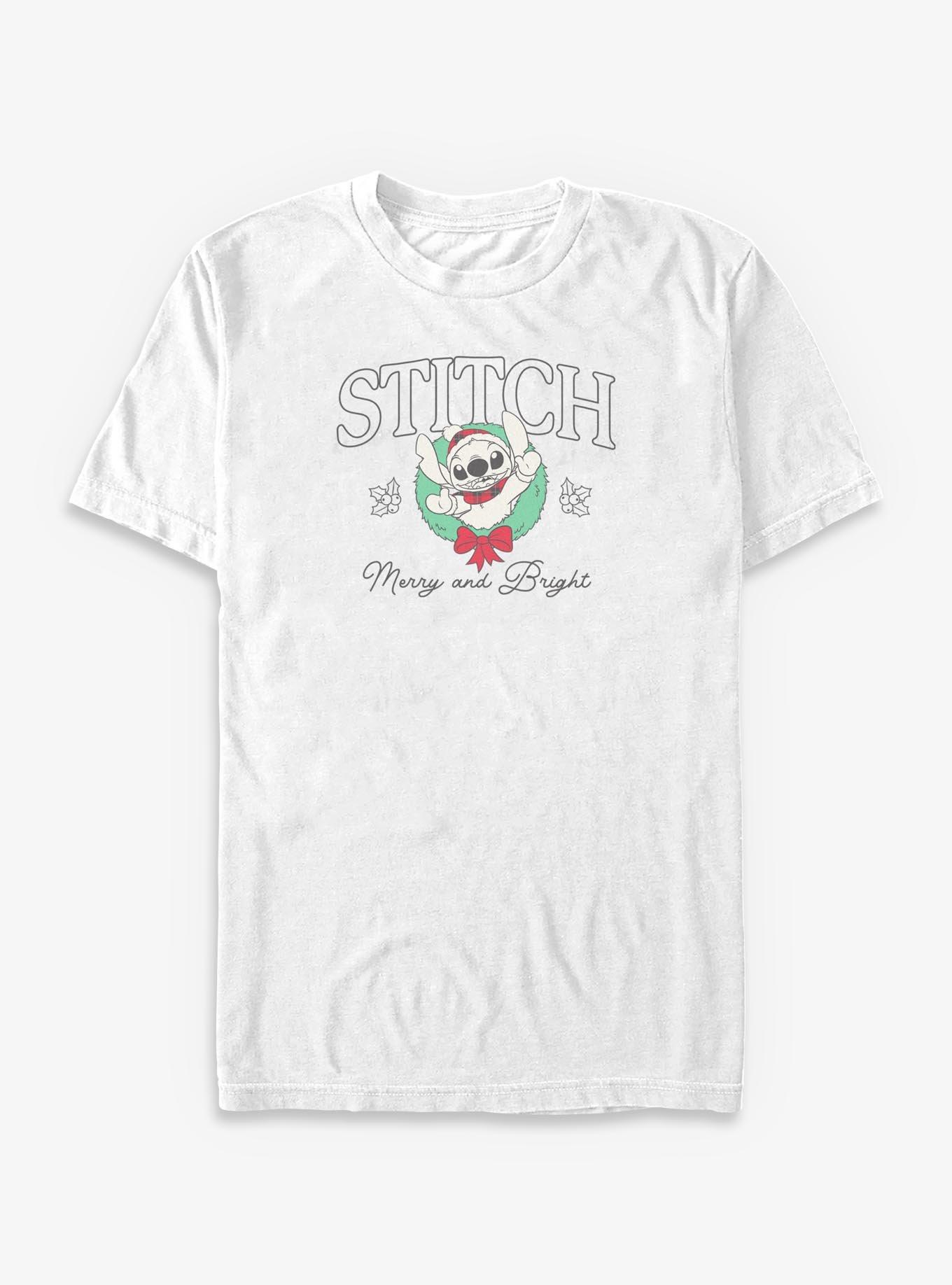 Disney Lilo & Stitch Holiday Wreath Big & Tall T-Shirt, , hi-res