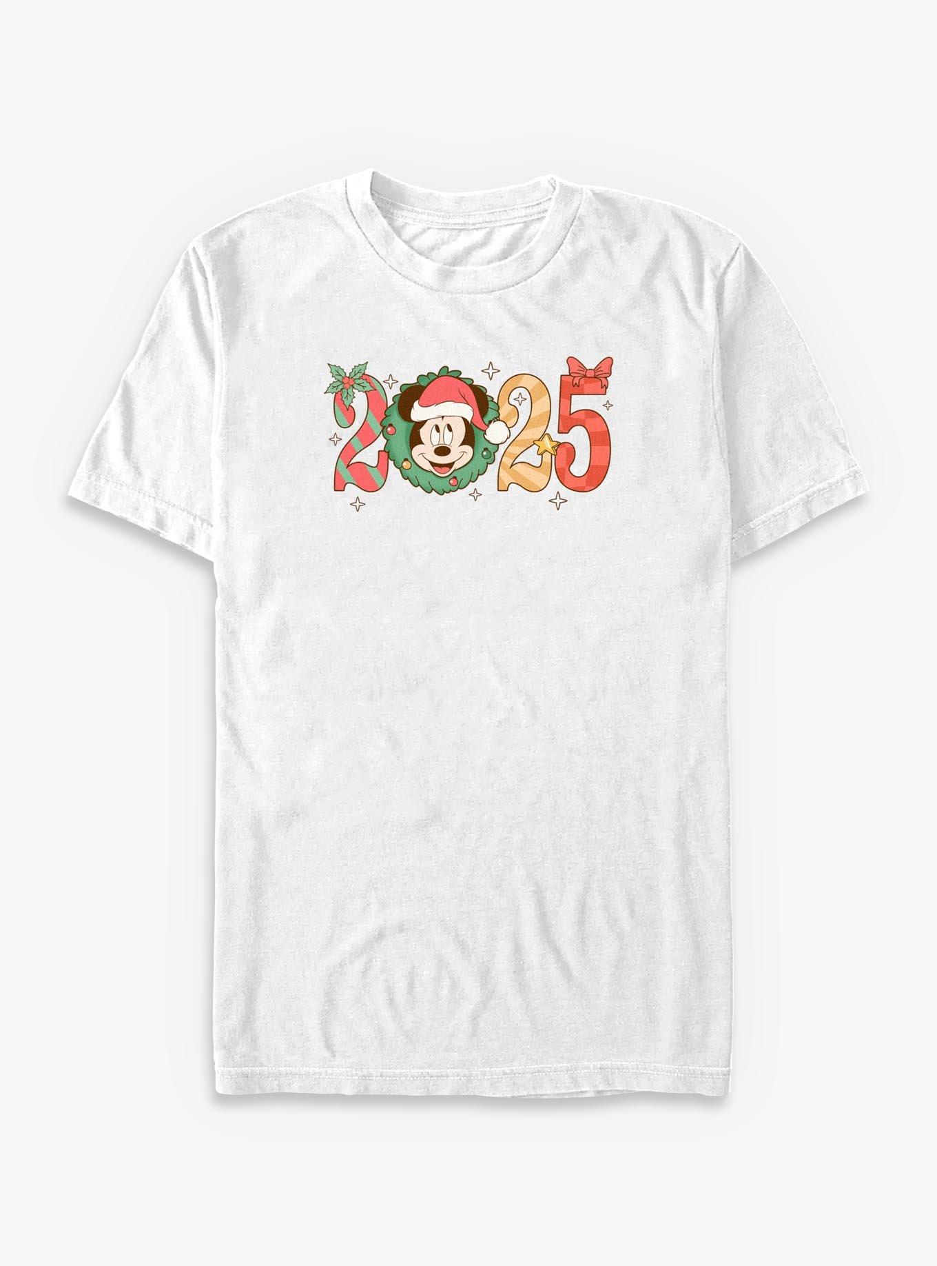 Disney Mickey Mouse Holly Year 2025 Big & Tall T-Shirt, WHITE, hi-res