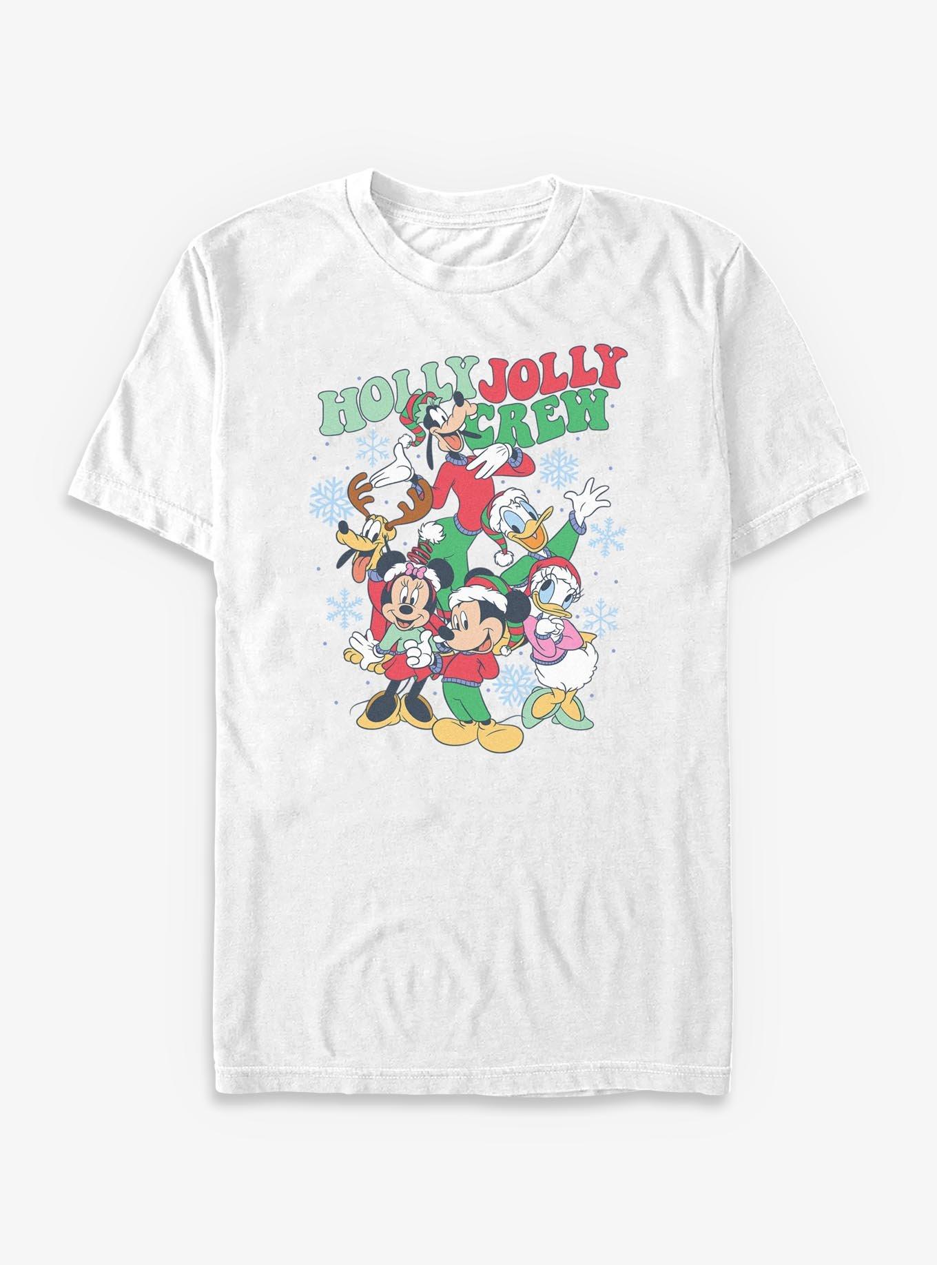 Disney Mickey Mouse Holly Jolly Crew Big & Tall T-Shirt, , hi-res