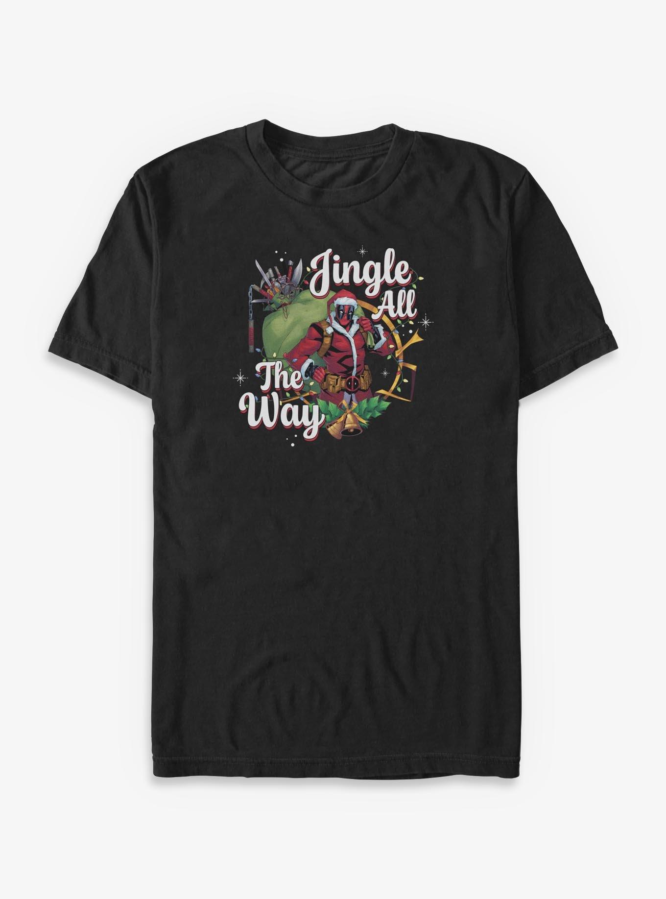 Marvel Deadpool Jingle All The Way Big & Tall T-Shirt, BLACK, hi-res