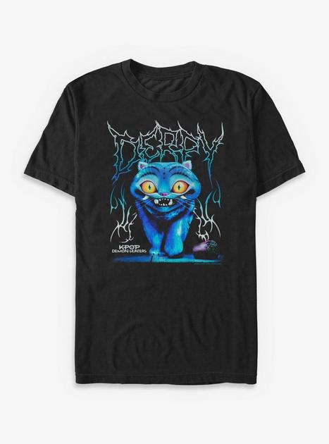 KPop Demon Hunters Derpy Tiger Rock Big & Tall T-Shirt - BLACK | Hot Topic
