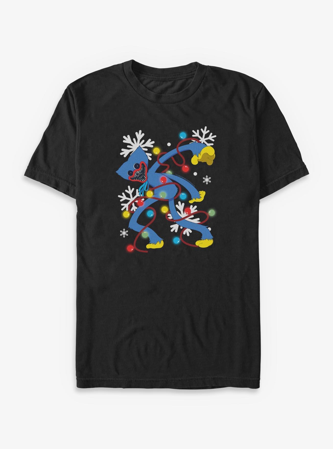 Poppy Playtime Huggy Xmas Lights Big & Tall T-Shirt, , hi-res