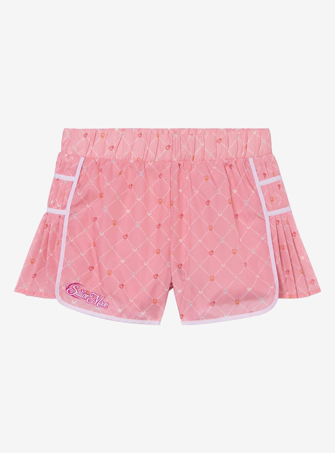 Pretty Guardian Sailor Moon Sailor Guardian Symbols Women's Pleated Active Shorts - BoxLunch Exclusive, , hi-res view 1