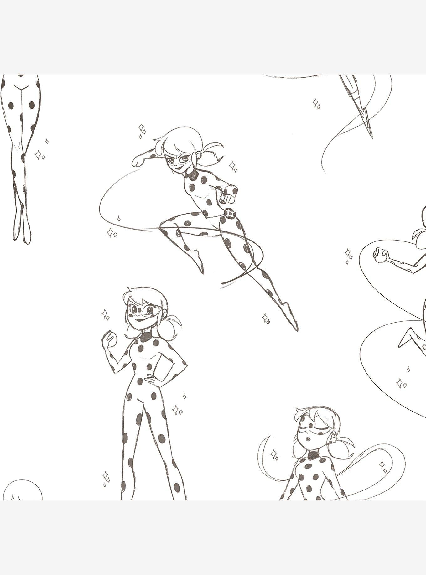Miraculous: Tales of Ladybug & Cat Noir Sketch Charcoal Wallpaper, , hi-res