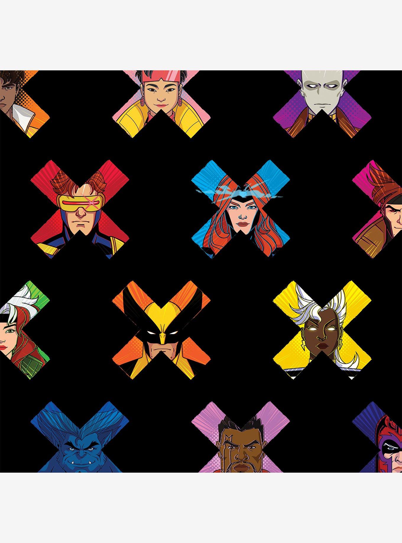Marvel X-Men '97 Faces Black Wallpaper, , hi-res