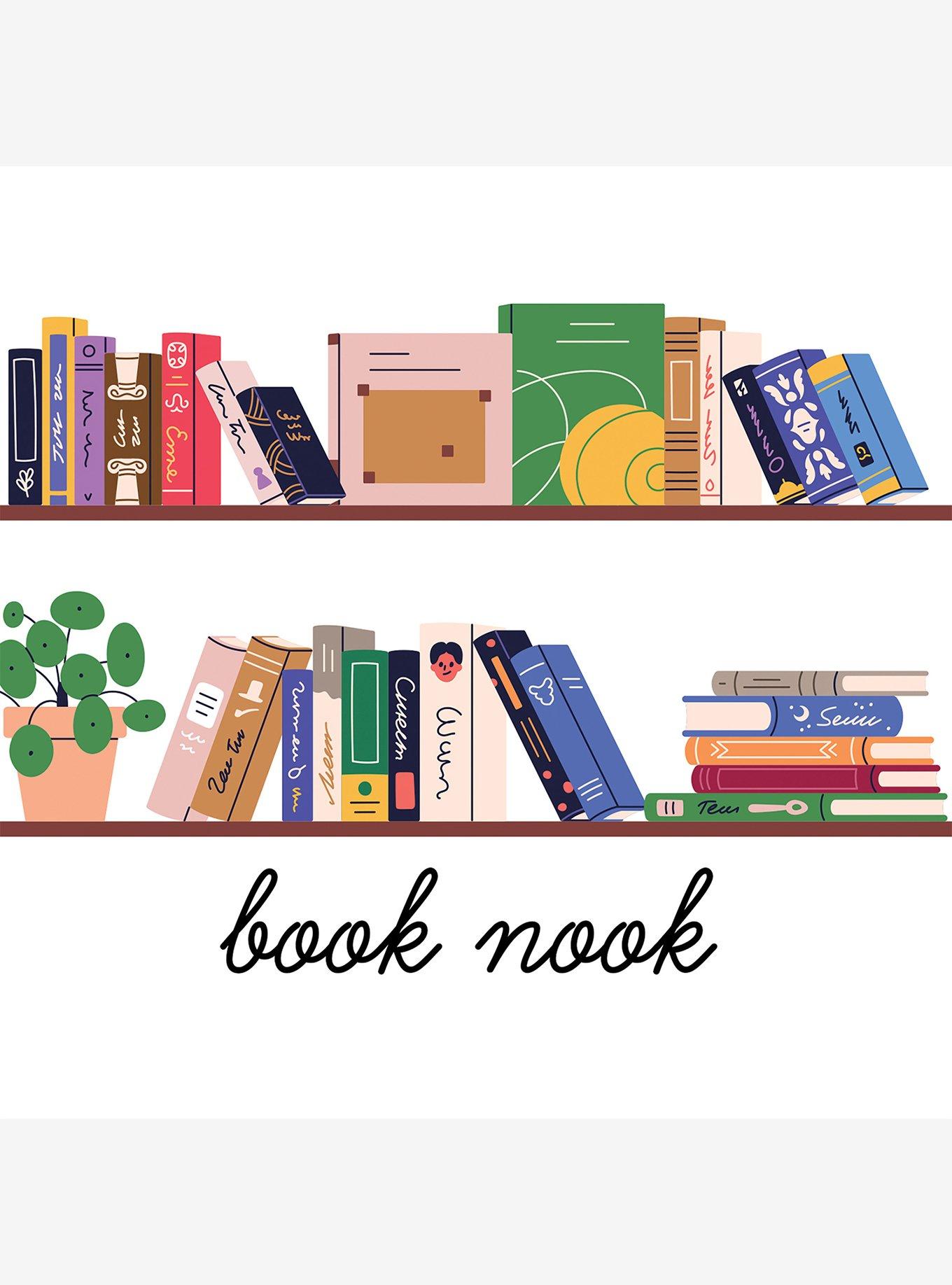 Book Nook Shelf Multicolor Wall Decals, , hi-res
