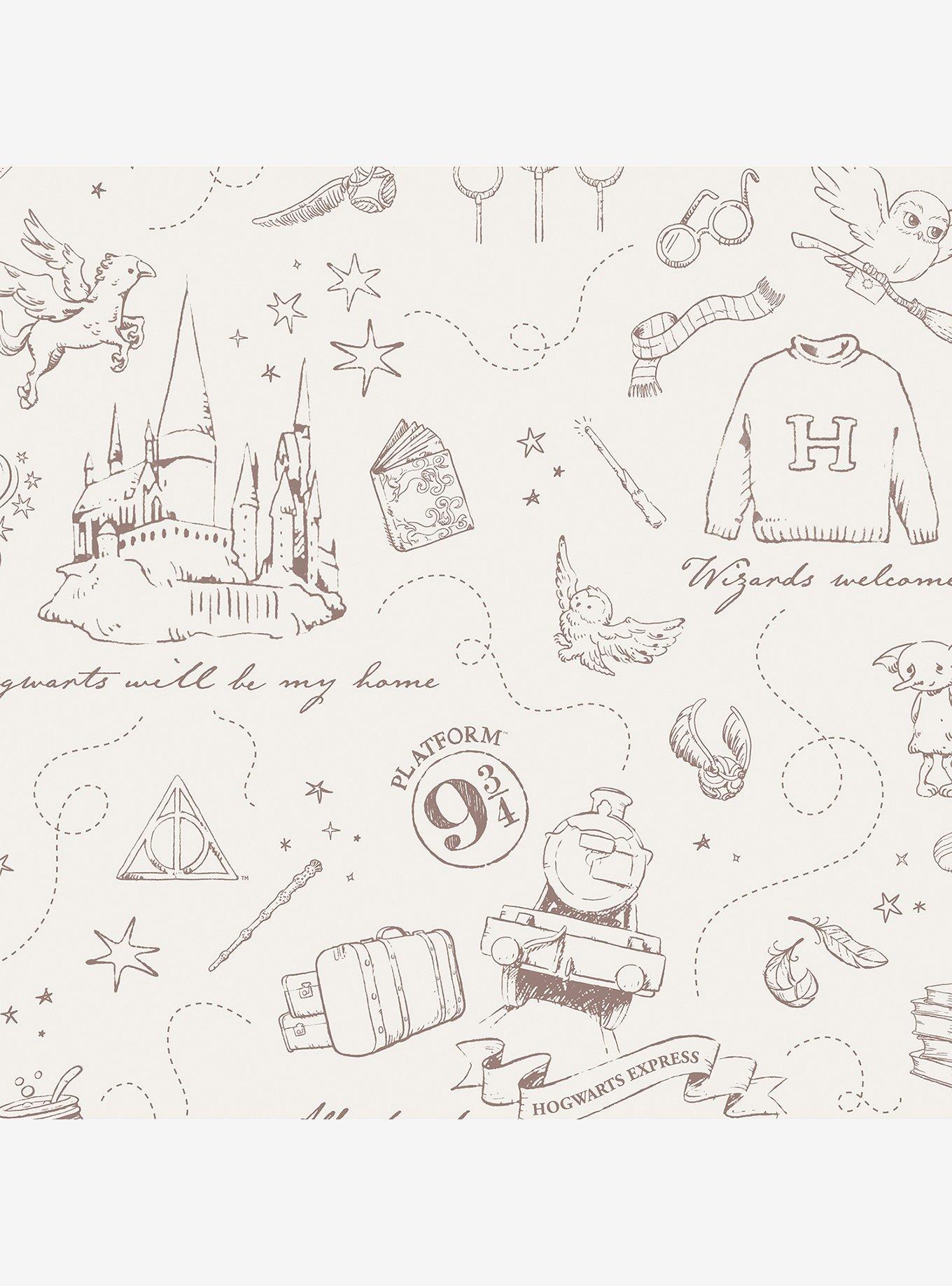 Harry Potter Magical Moments Trail Cream Wallpaper, , hi-res