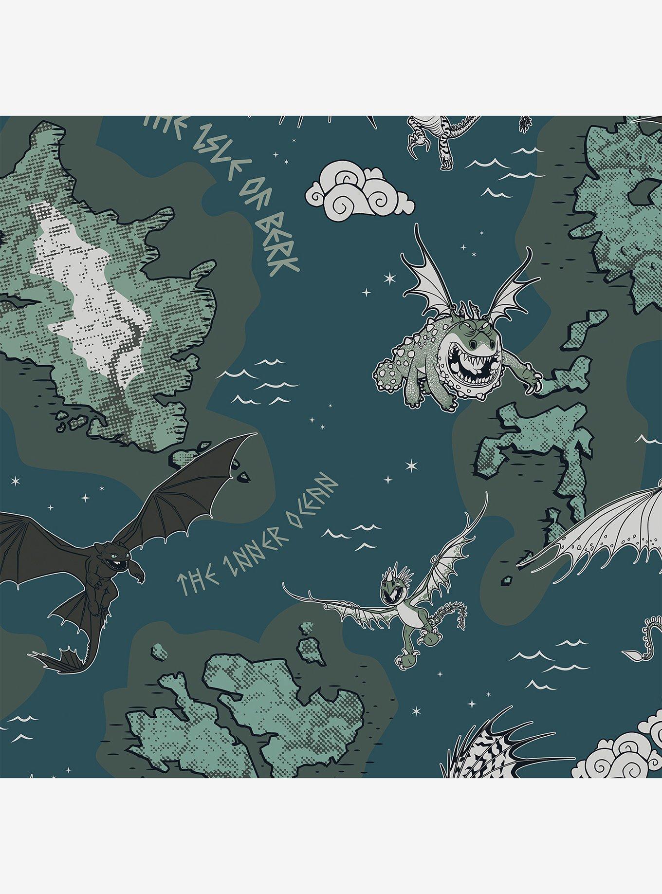 How to Train Your Dragon Isle of Berk Blue Wallpaper, , hi-res
