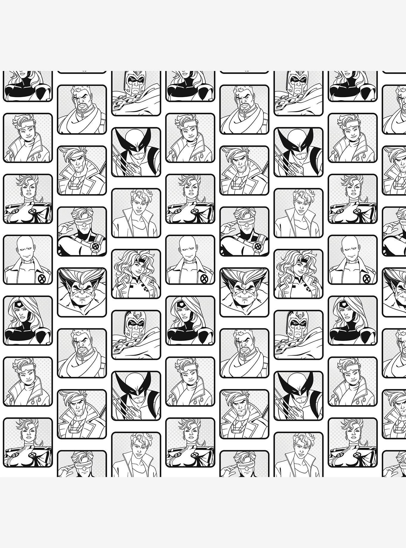 Marvel X-Men '97 Comic Cast Black and White Wallpaper, , hi-res