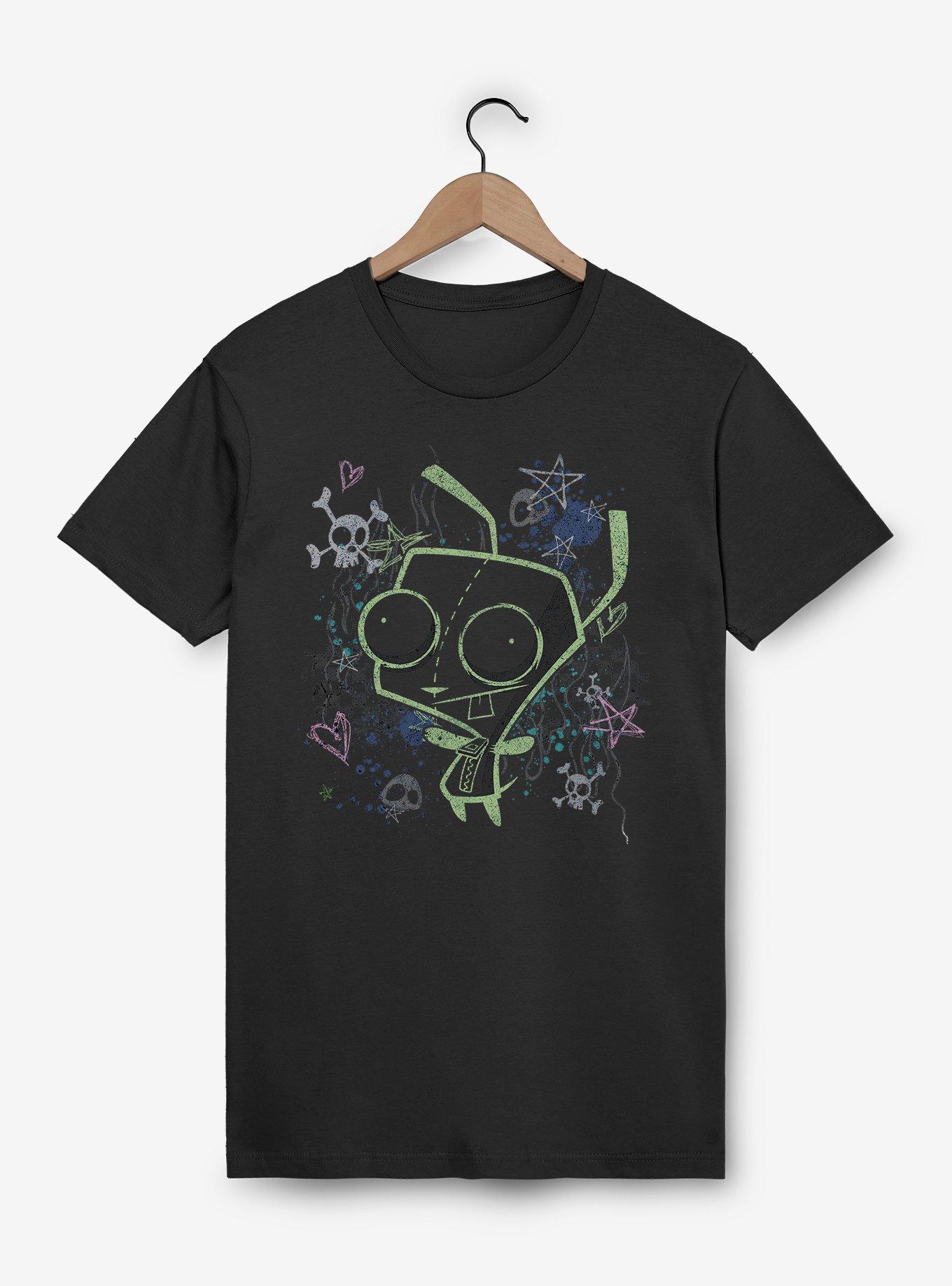 Invader Zim GIR Chalk Art Drawing T-Shirt, , hi-res