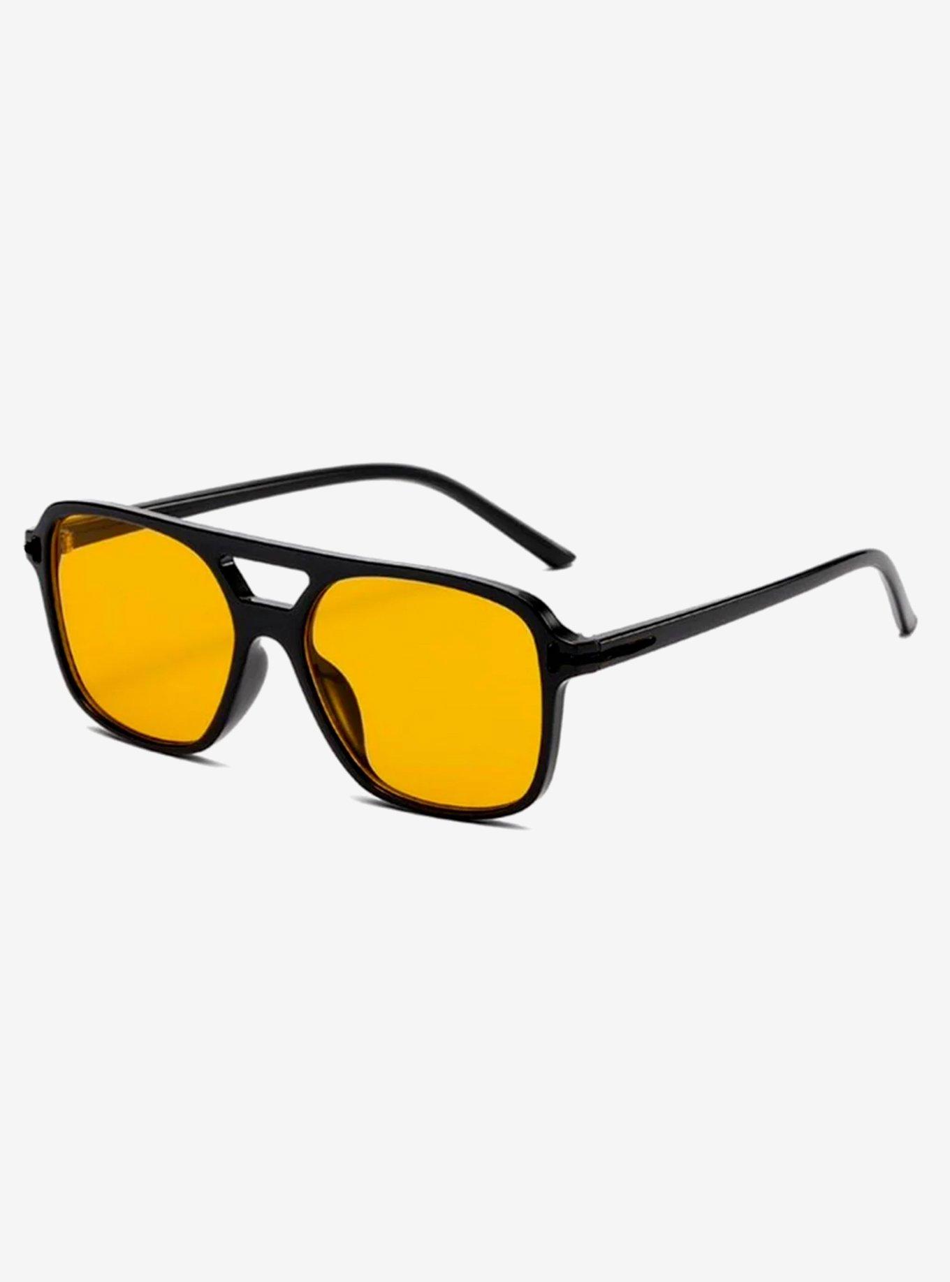 Square Yellow Tint Sunglasses, , hi-res