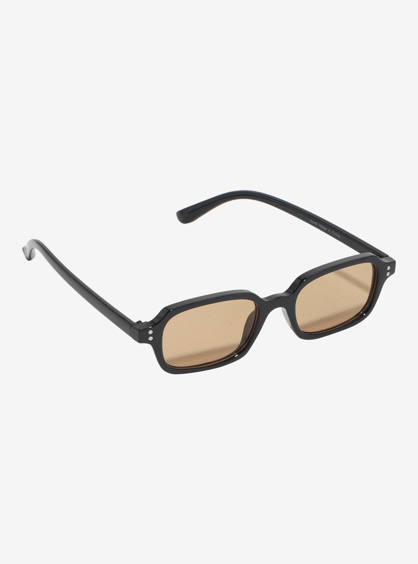 Black Rectangular Sunglasses, , hi-res