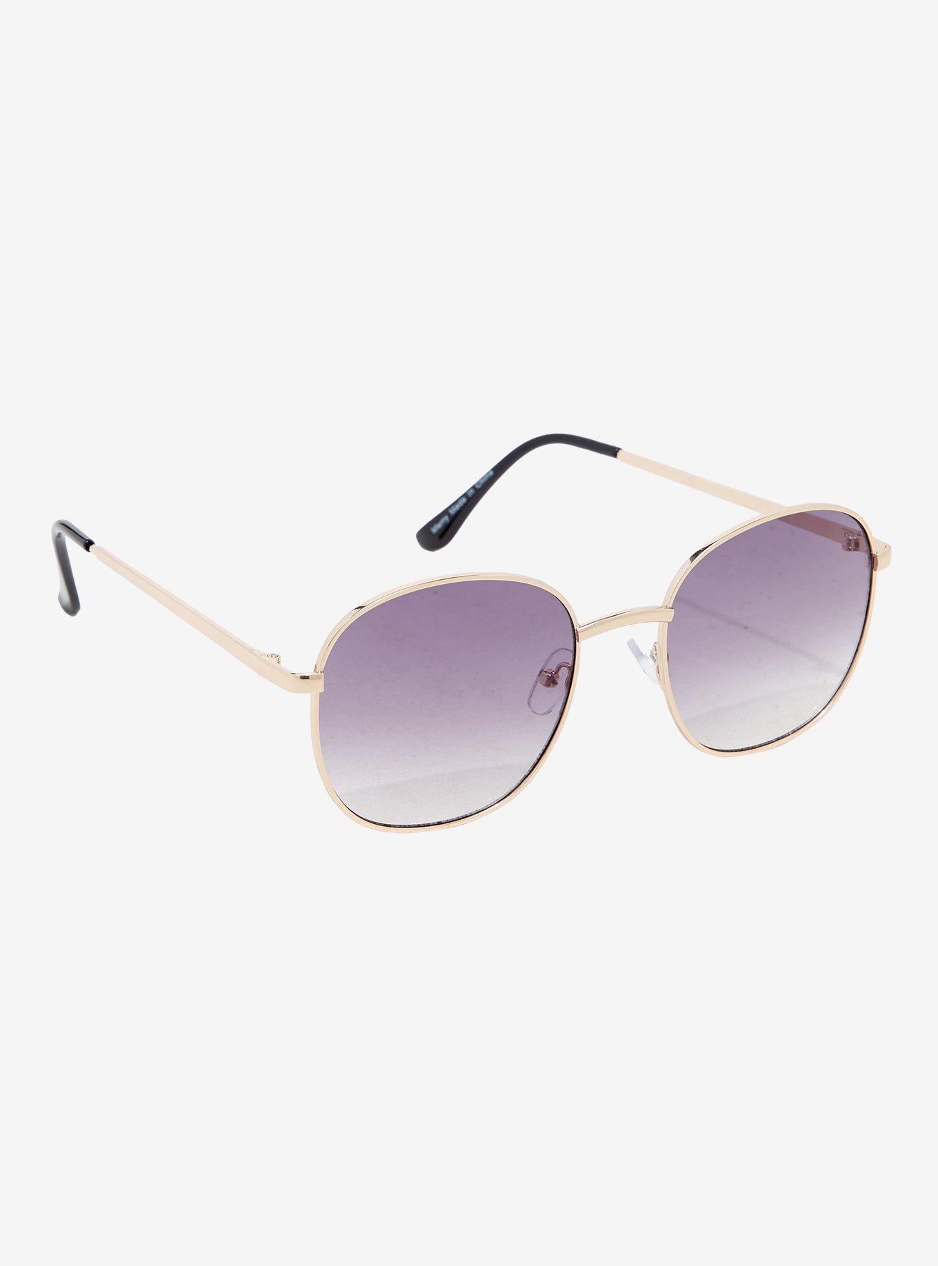 Purple Round Sunglasses, , hi-res
