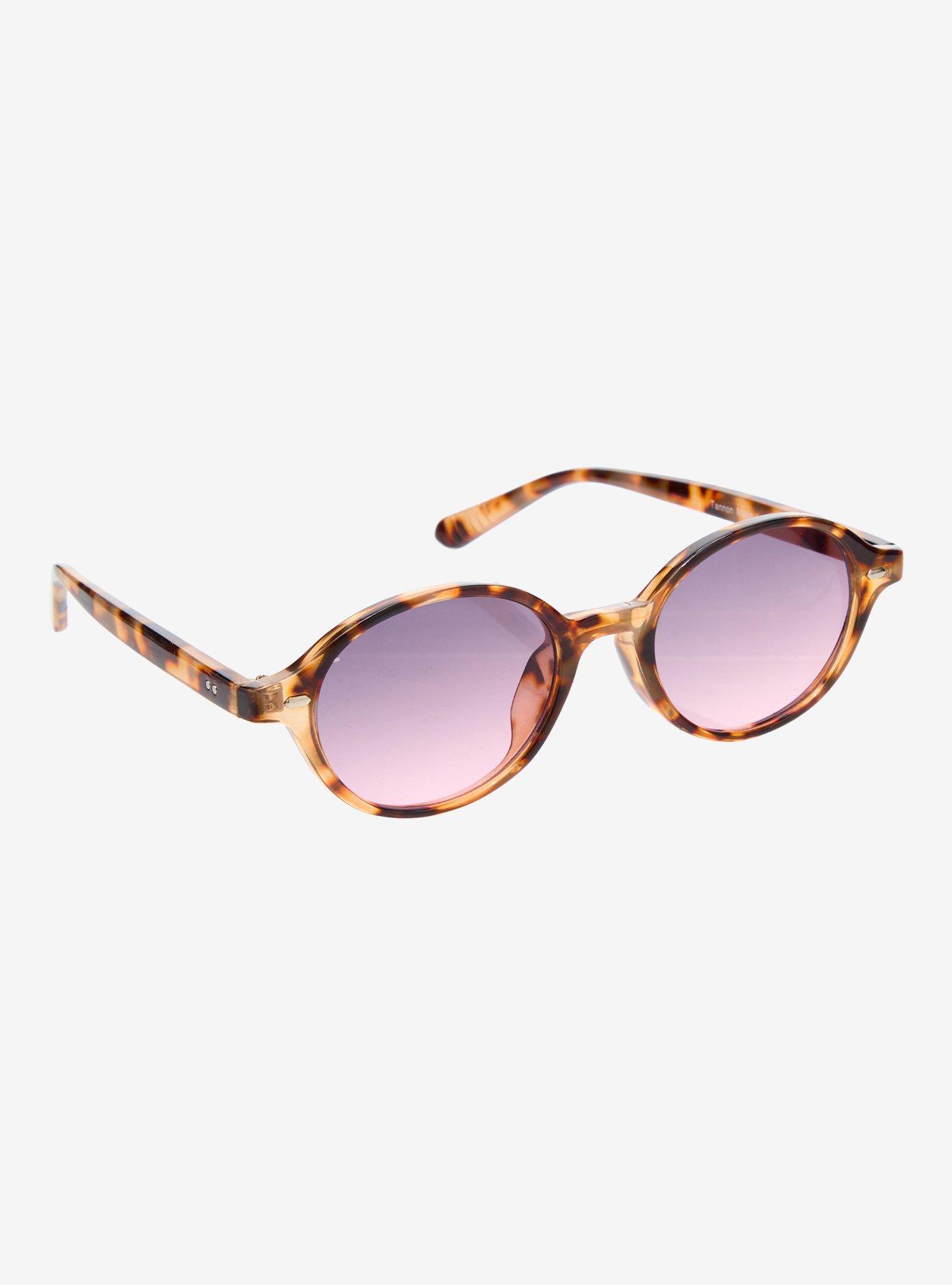 Tannon Tortoise Shell Round Sunglasses, , hi-res