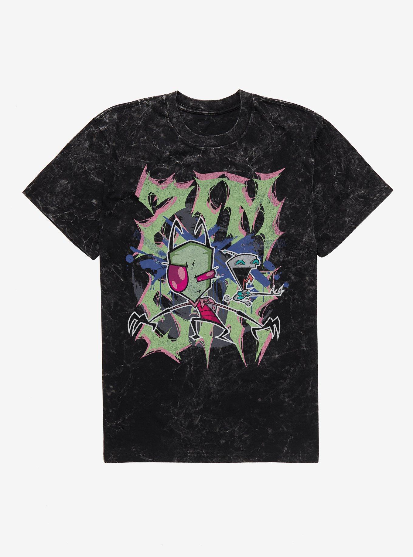 Invader Zim Zim and GIR Mineral Wash T-Shirt, , hi-res