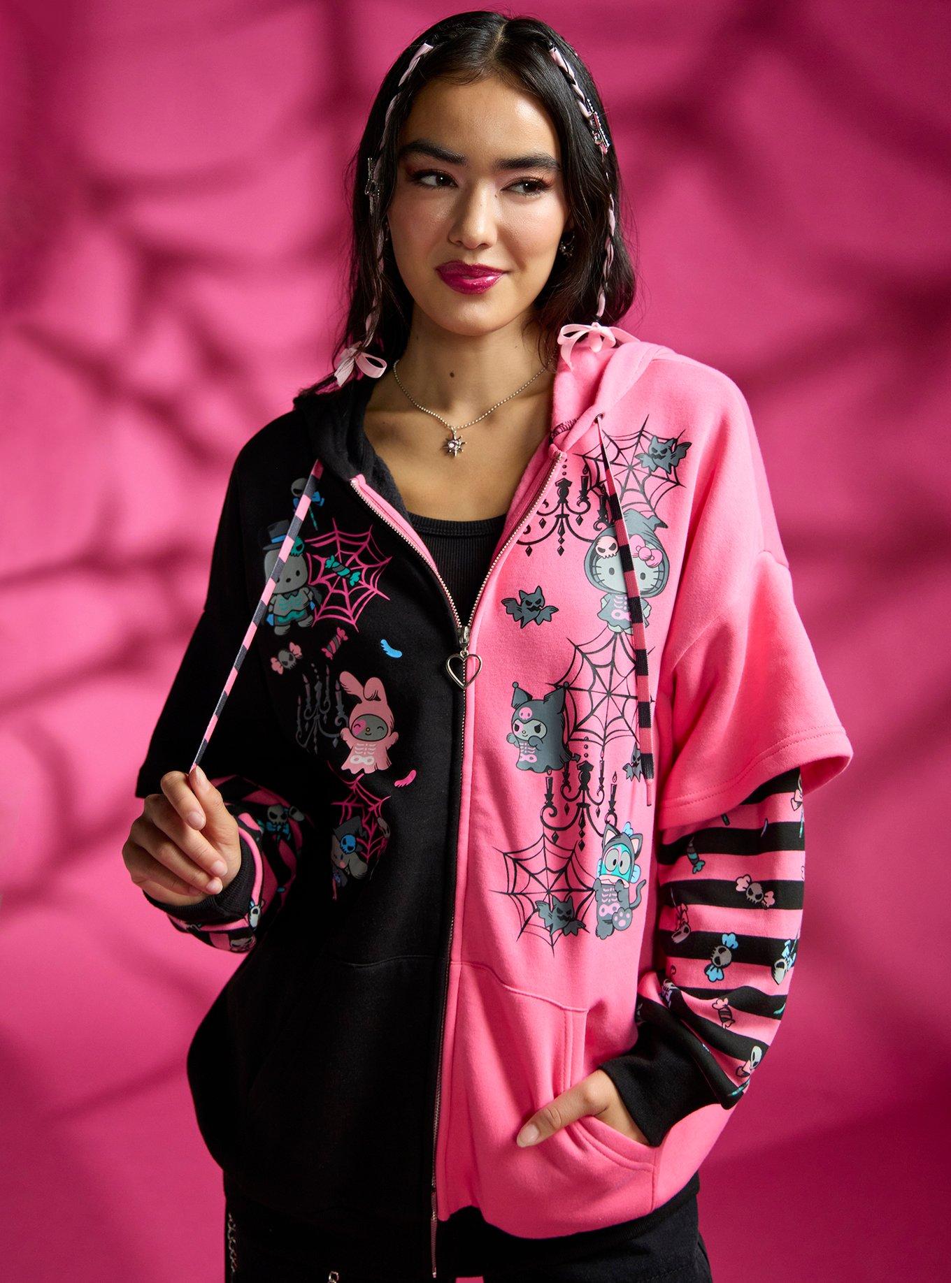 Hello Kitty And Friends Halloween Split Twofer Oversized Hoodie, , hi-res