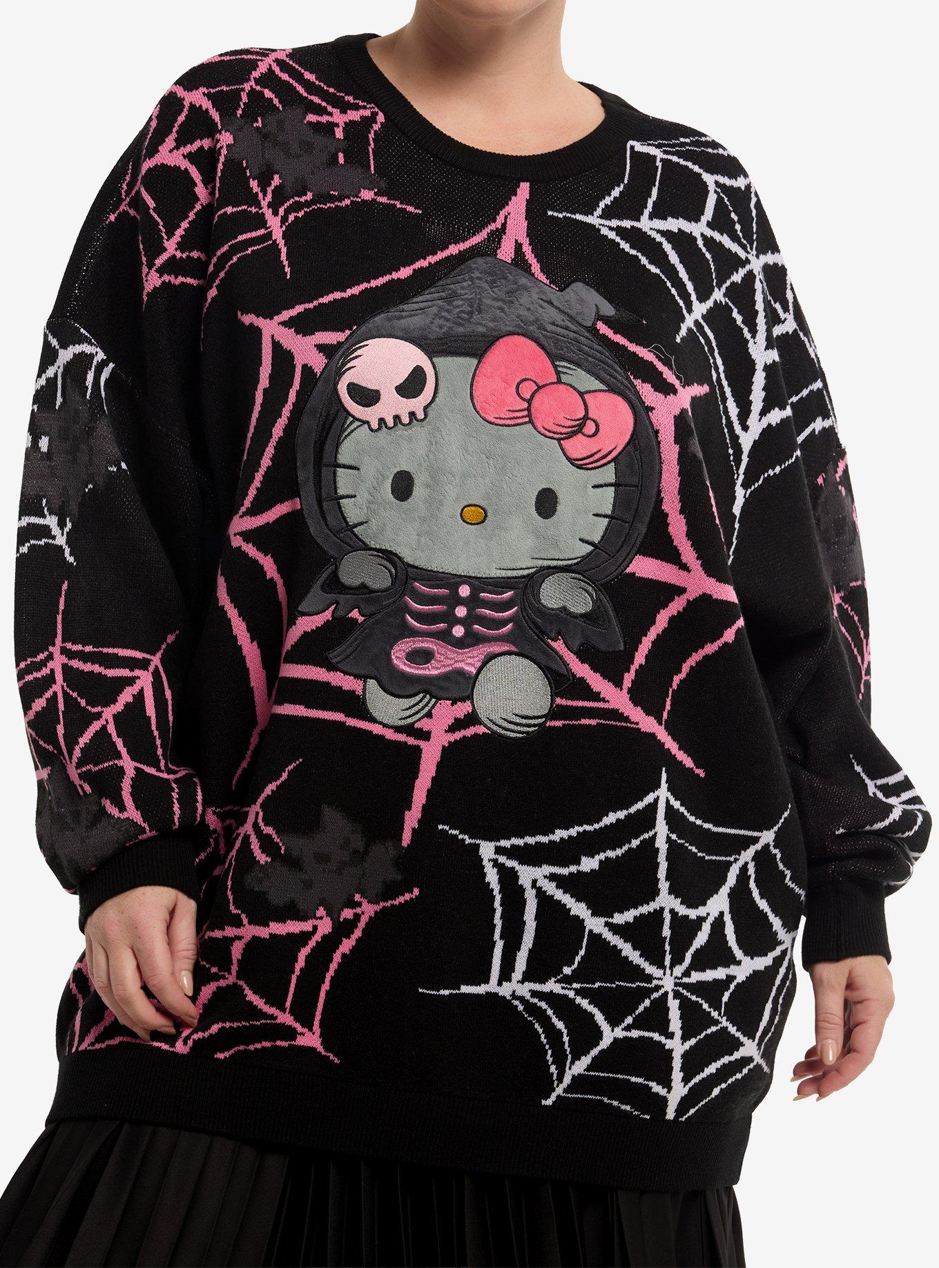 Hello Kitty Skeleton Reaper Sweater Plus Size, , hi-res