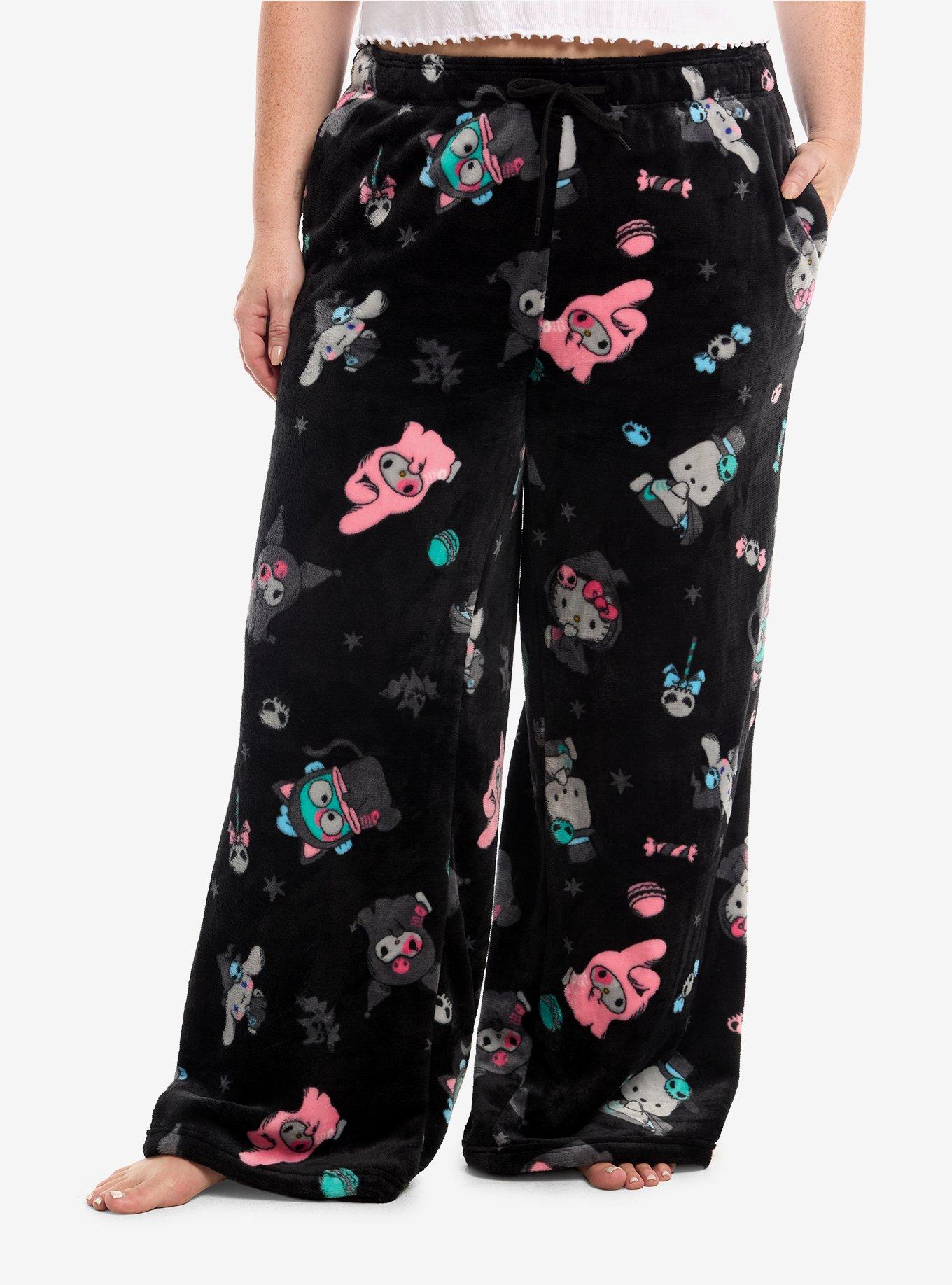 Hello Kitty And Friends Halloween Costumes Fuzzy Pajama Pants Plus Size, , hi-res
