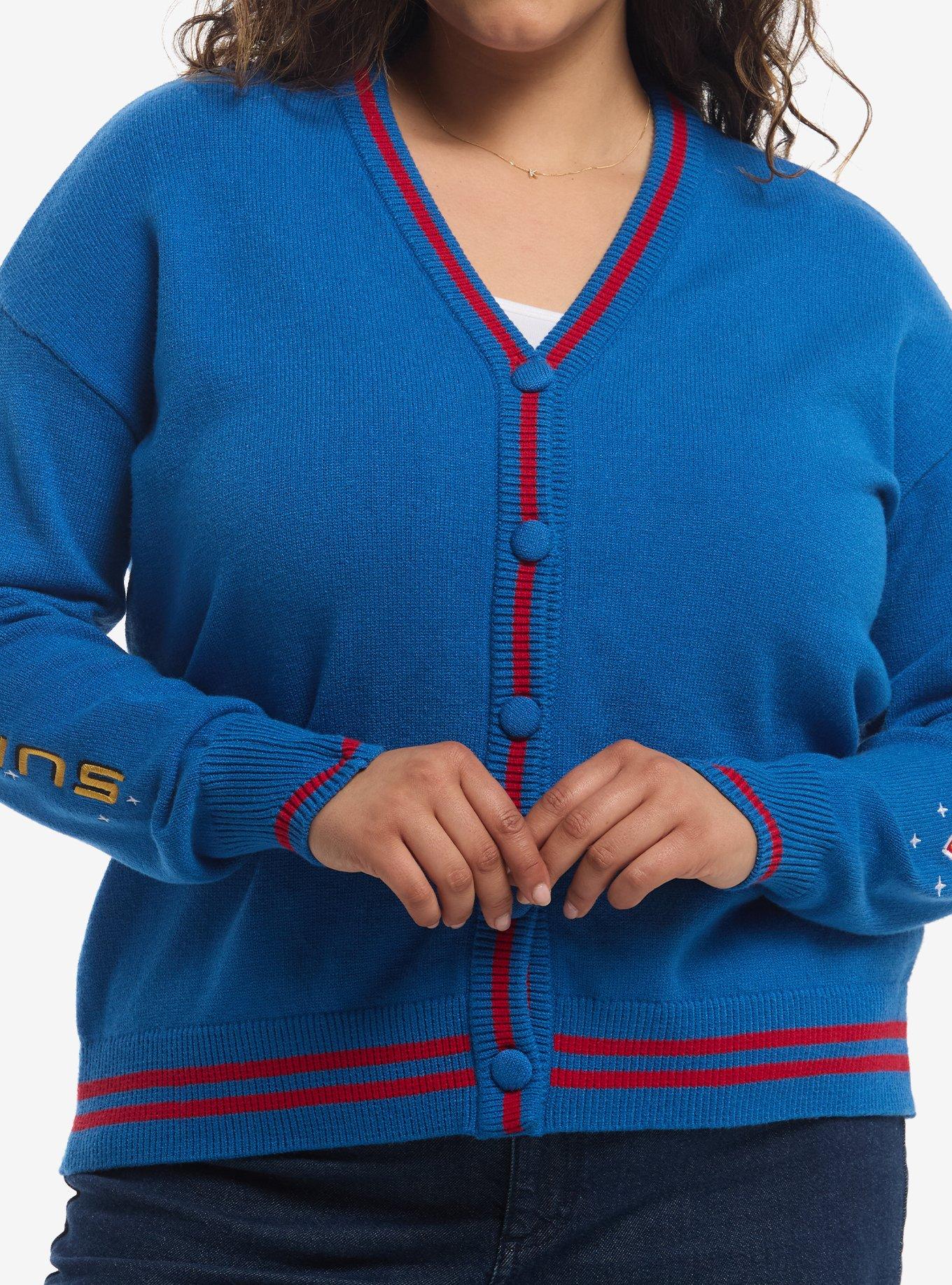 Her Universe DC Comics Supergirl Badges Plus Size Cardigan Her Universe Exclusive, , hi-res