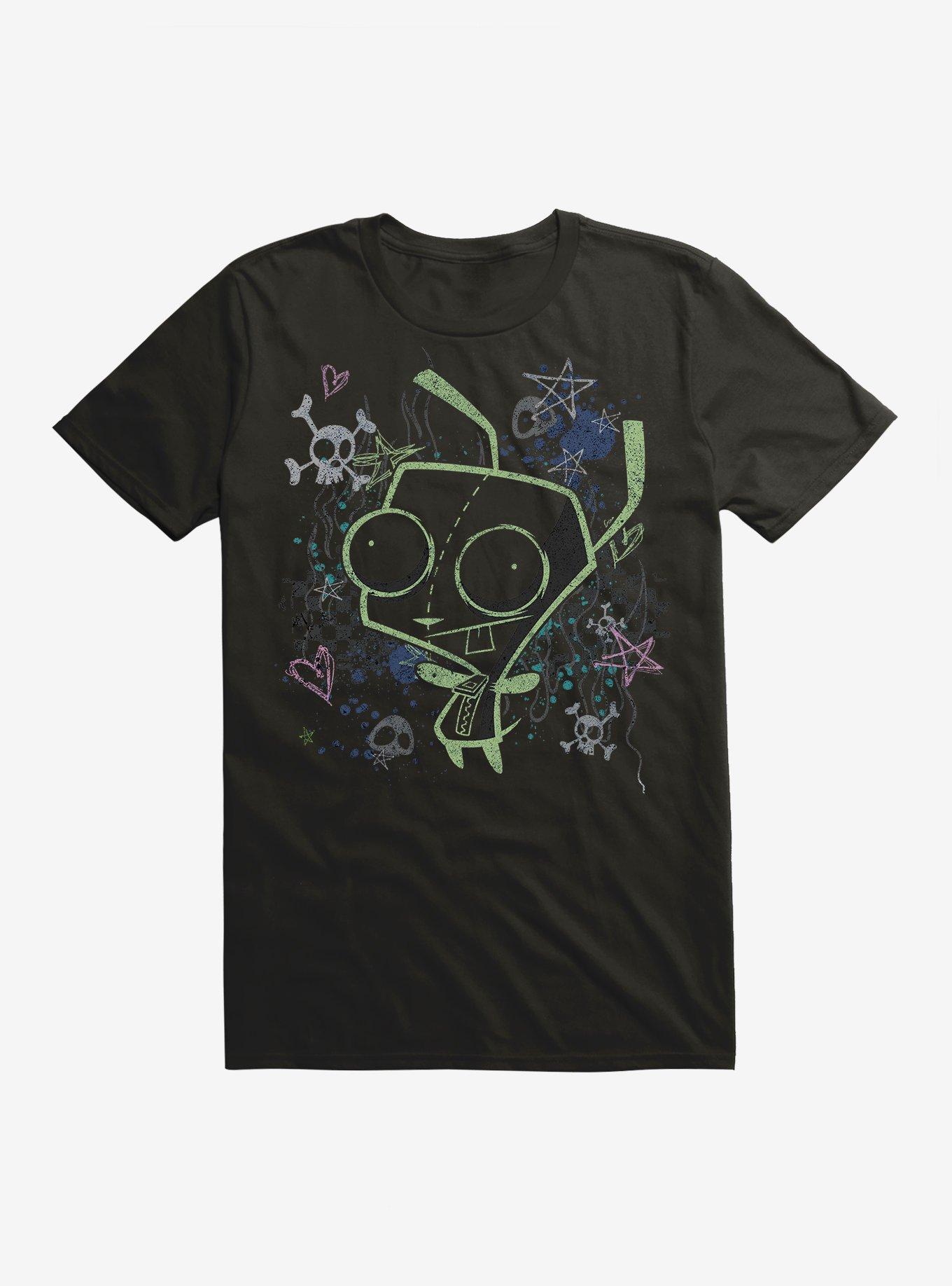 Invader Zim GIR Chalk Art Drawing T-Shirt, , hi-res