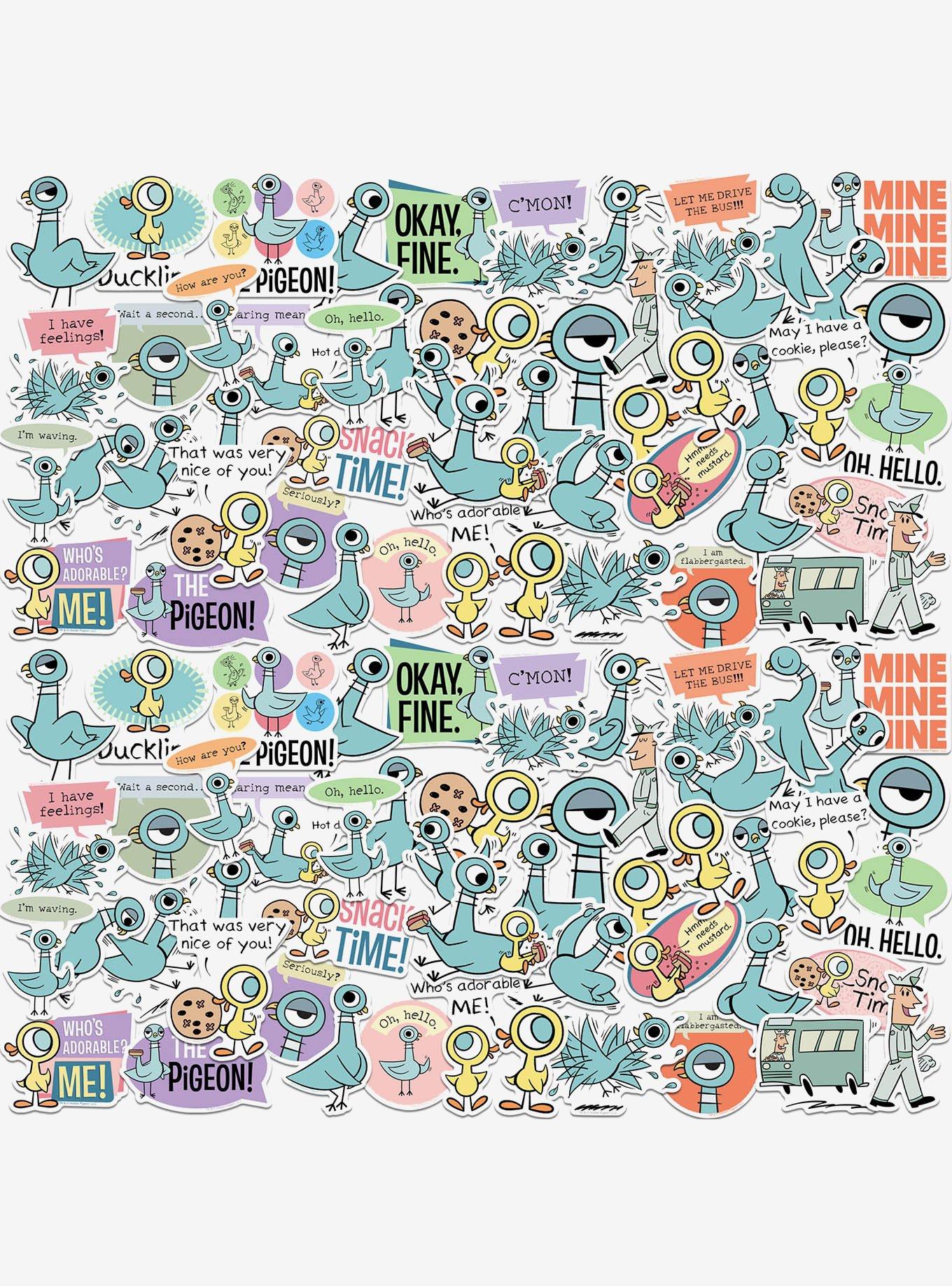 The Pigeon Hidden Pigeon Miscellaneous 100ct Sticker Pack, , hi-res