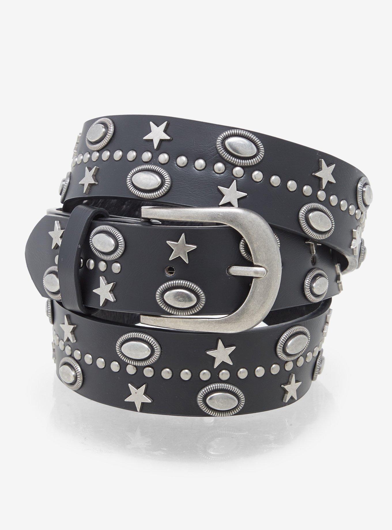 Black Star & Oval Stud Belt, , hi-res