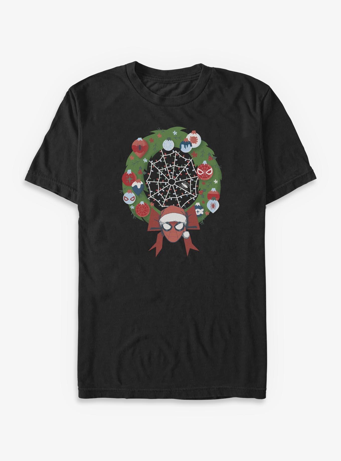 Marvel Spider-Man Christmas Wreath Big & Tall T-Shirt, , hi-res