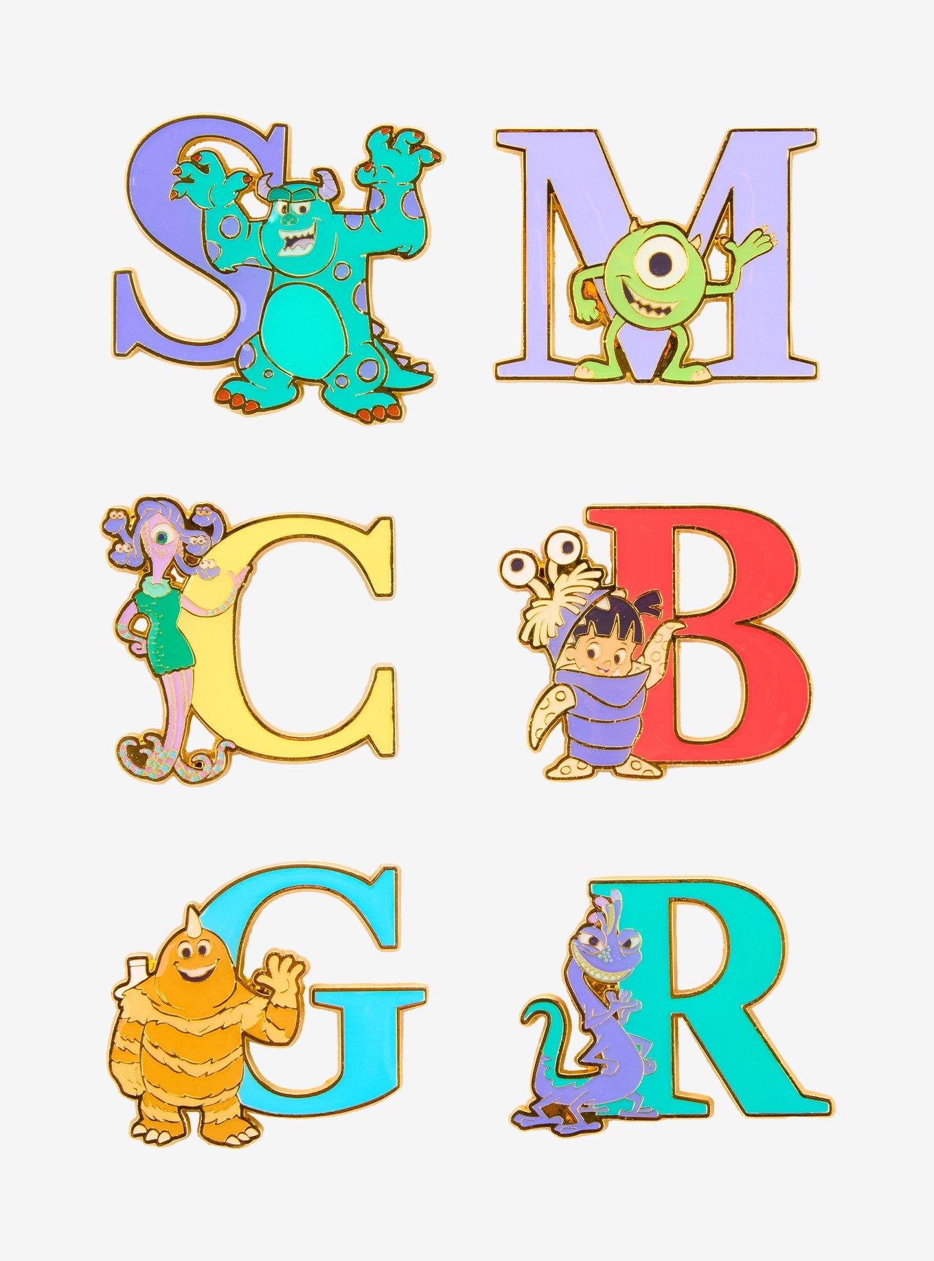 Loungefly Disney Pixar Monsters, Inc. Character Initial Blind Box Enamel Pin - BoxLunch Exclusive, , hi-res