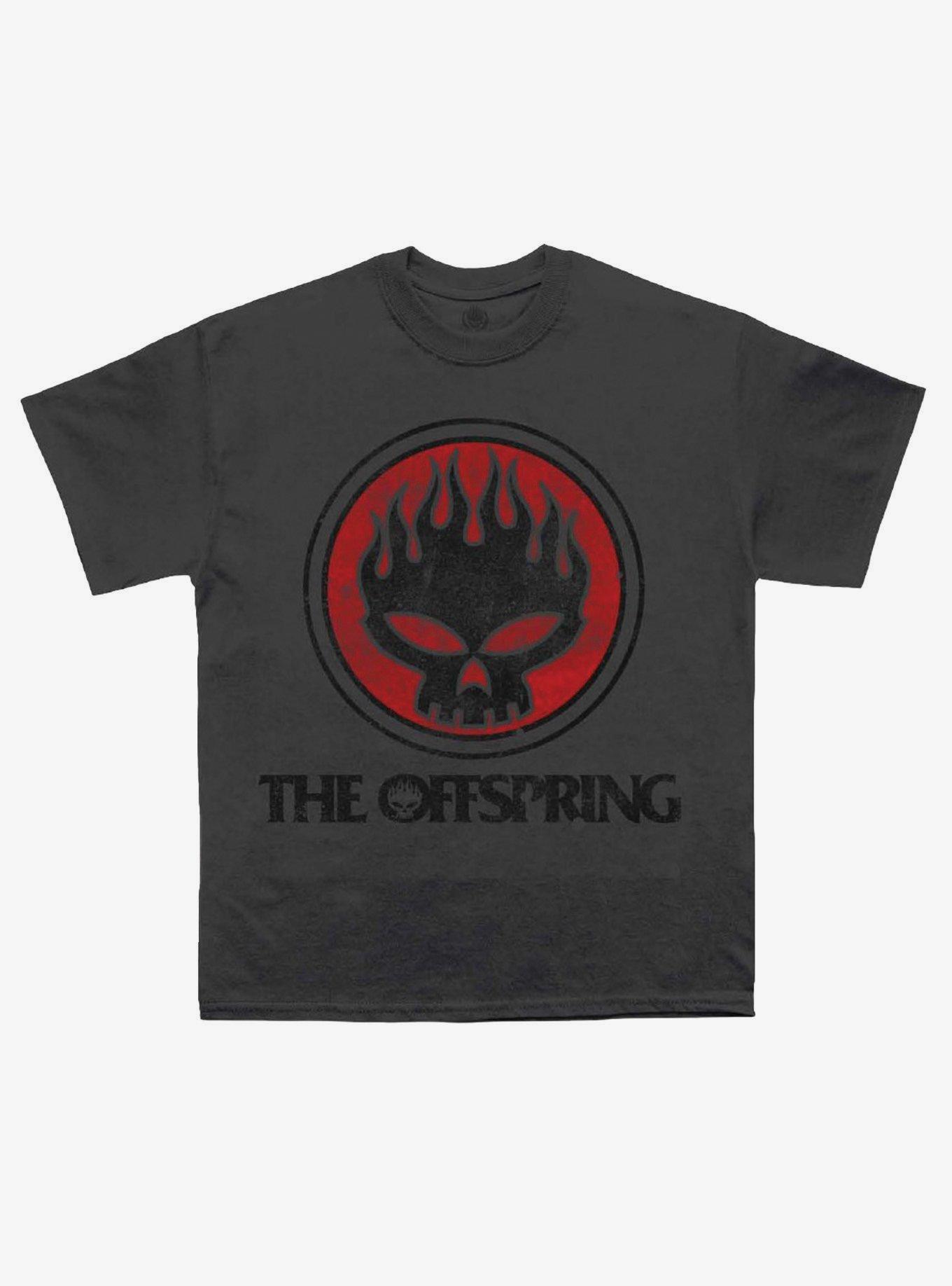 The Offspring Flaming Skull Logo T-Shirt, , hi-res