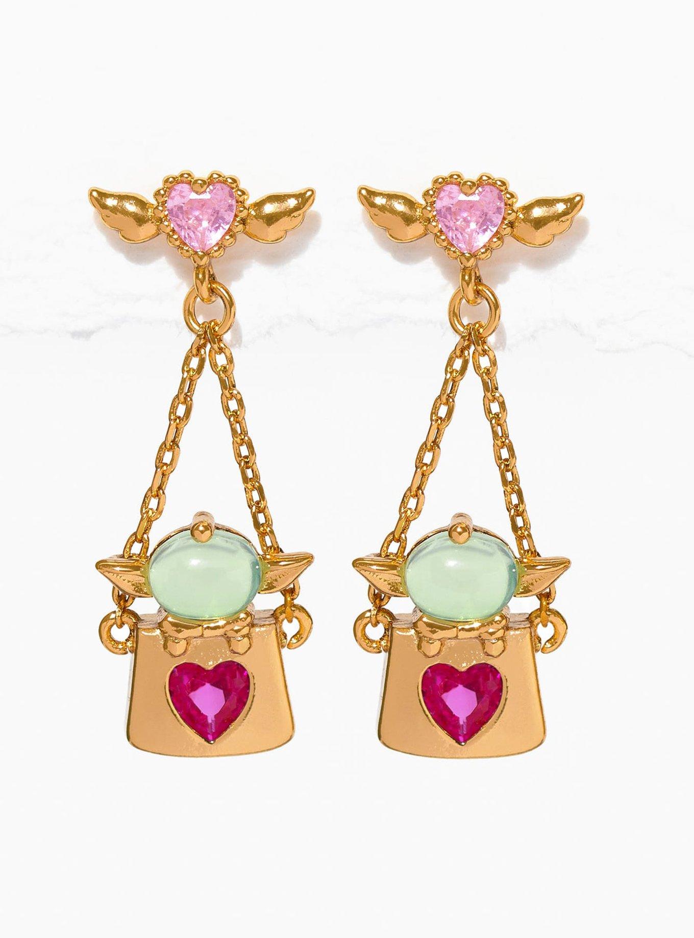 Star Wars X Girls Crew Grogu Cupid Basket Drop Earrings