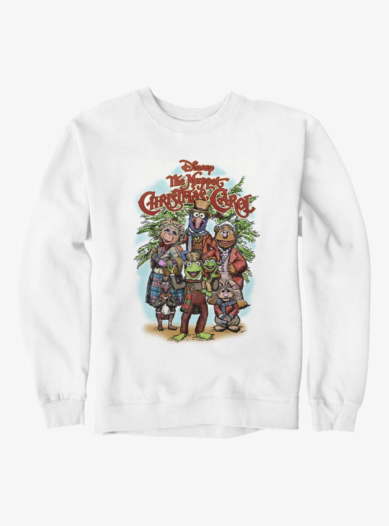 Disney The Muppets Christmas Carol Group Shot Drawing Sweatshirt Hot Topic Exclusive, , hi-res