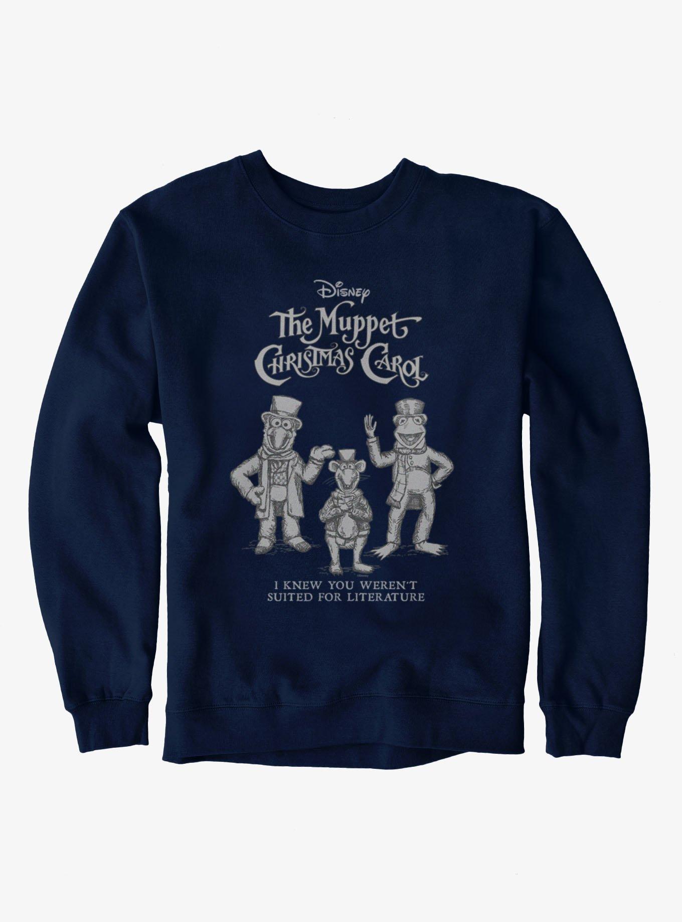 Disney The Muppets Christmas Carol Not Suited For Literature Kermit Gonzo Rizzo Sweatshirt, , hi-res