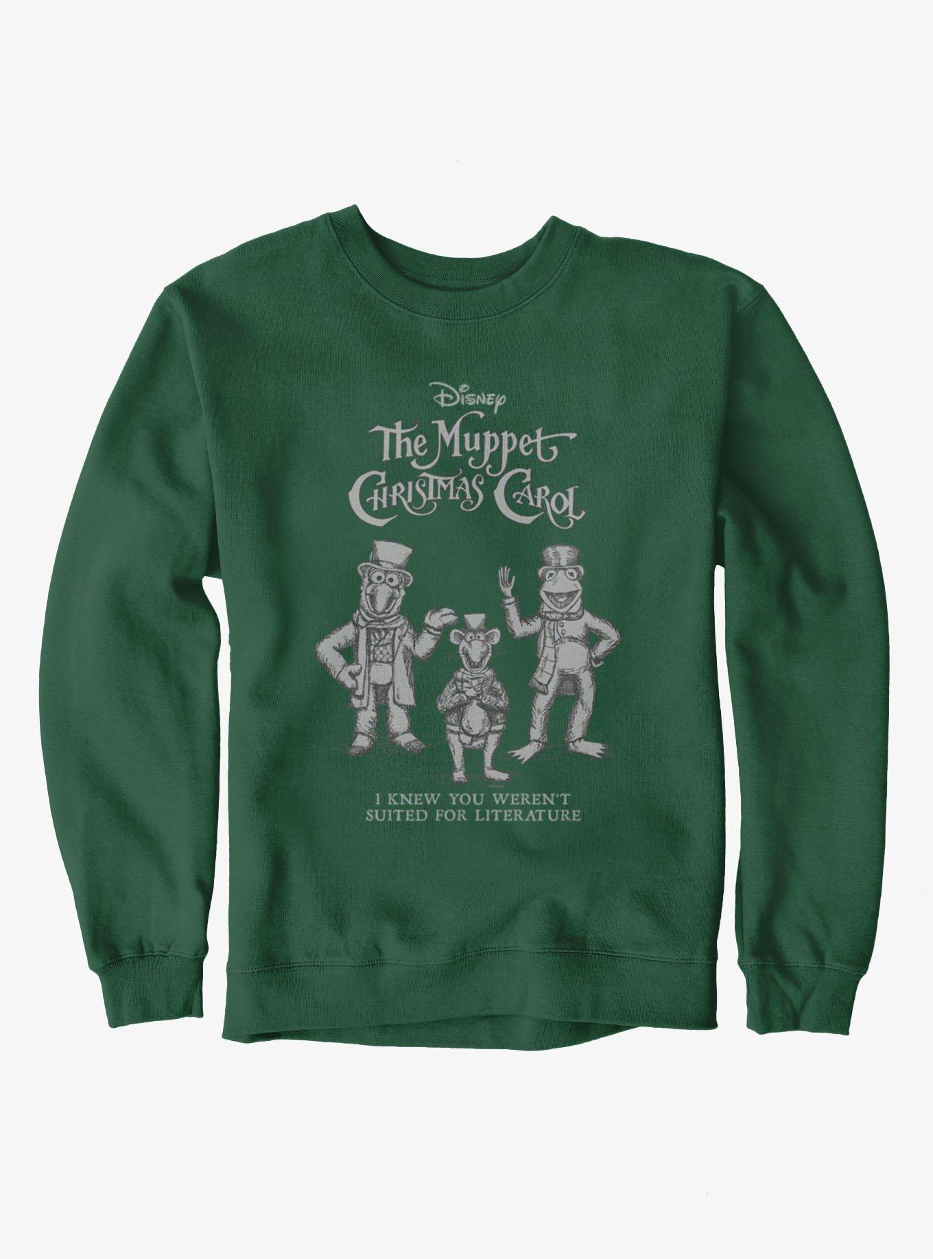 Disney The Muppets Christmas Carol Not Suited For Literature Kermit Gonzo Rizzo Sweatshirt, , hi-res