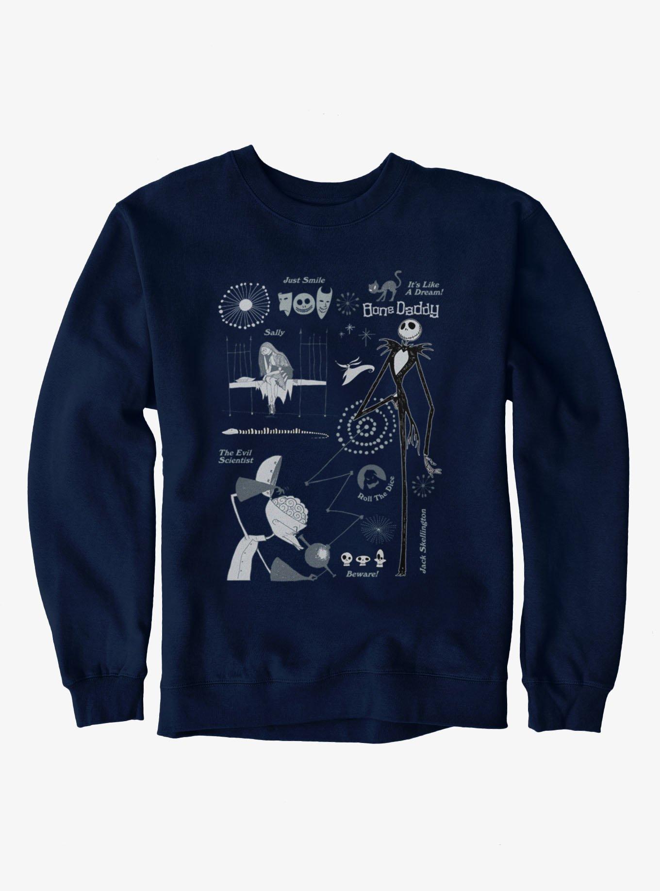 Disney Nightmare Before Christmas Iconic Characters Collage Sweatshirt, , hi-res
