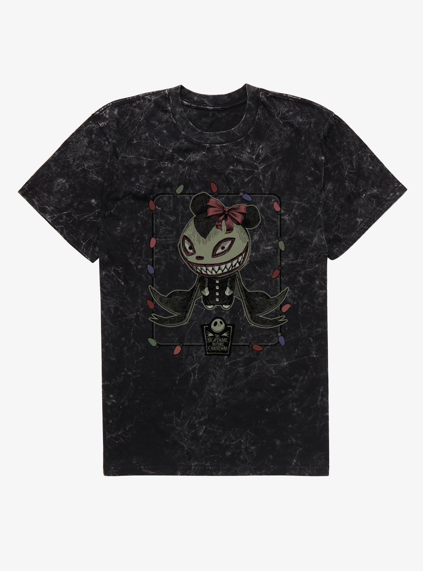 Disney Nightmare Before Christmas Lightbulb Frame Mineral Wash T-Shirt, , hi-res