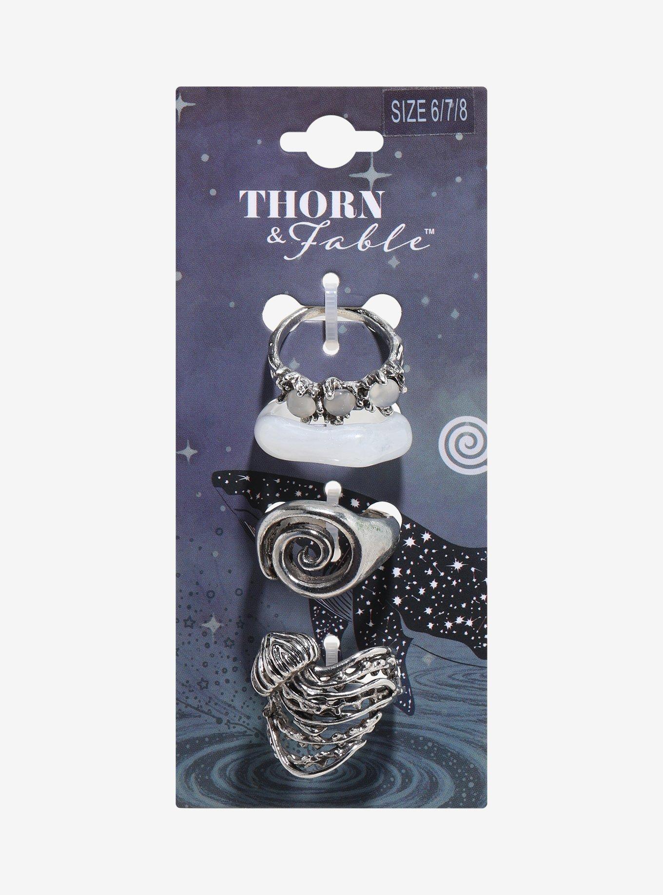 Thorn & Fable Jellyfish Spiral Ring Set, , hi-res
