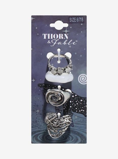 Thorn & Fable Jellyfish Spiral Ring Set | Hot Topic