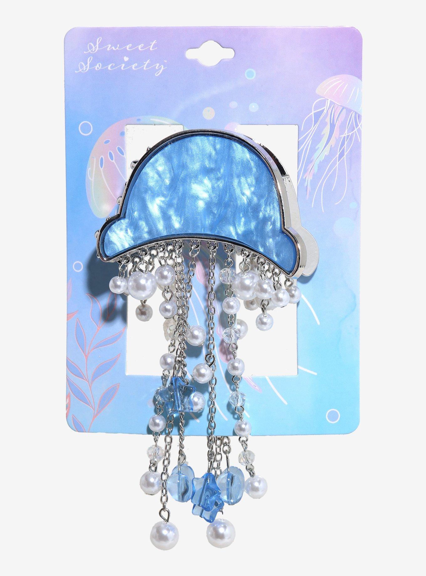 Sweet Society Blue Iridescent Jellyfish Claw Hair Clip, , hi-res