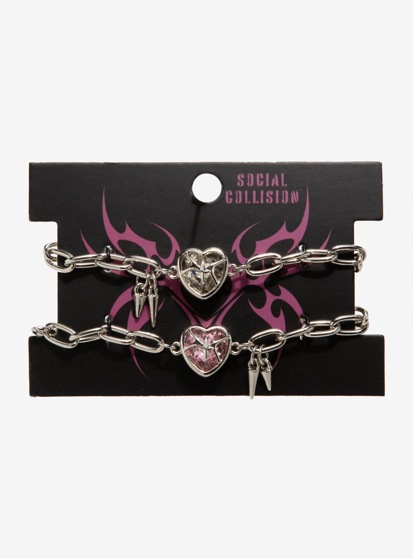 Social Collision Aurora Star Heart Best Friend Bracelet Set, , hi-res