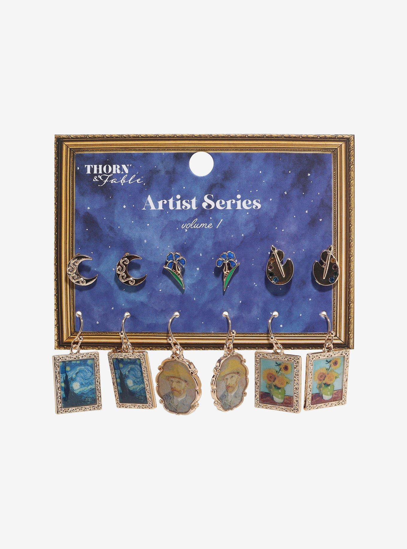 Thorn & Fable Vincent Van Gogh Art Earring Set