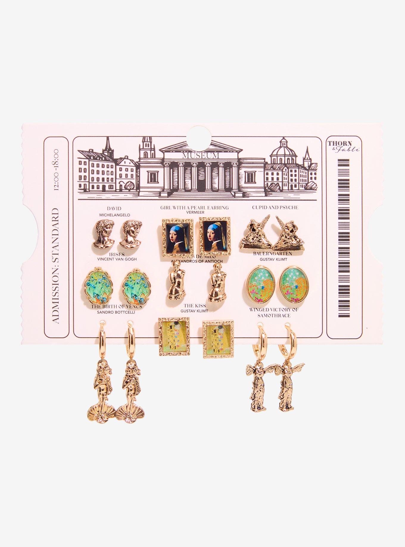 Thorn & Fable Art Museum Stud Earring Set, , hi-res