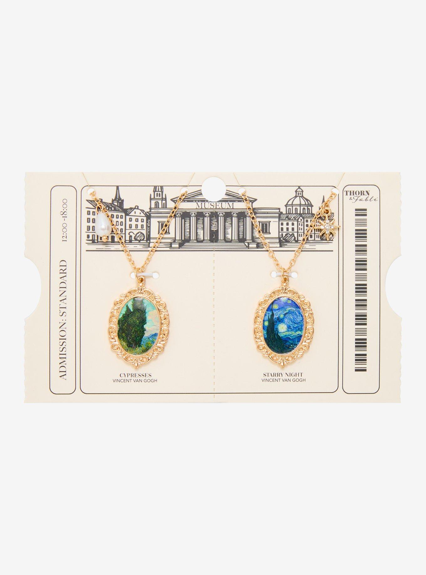 Thorn & Fable Van Gogh Painting Best Friend Necklace Set, , hi-res