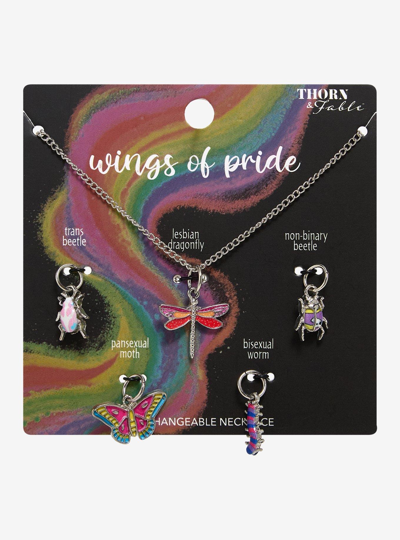 Thorn & Fable Wings Of Pride Interchangeable Charm Necklace Set, , hi-res